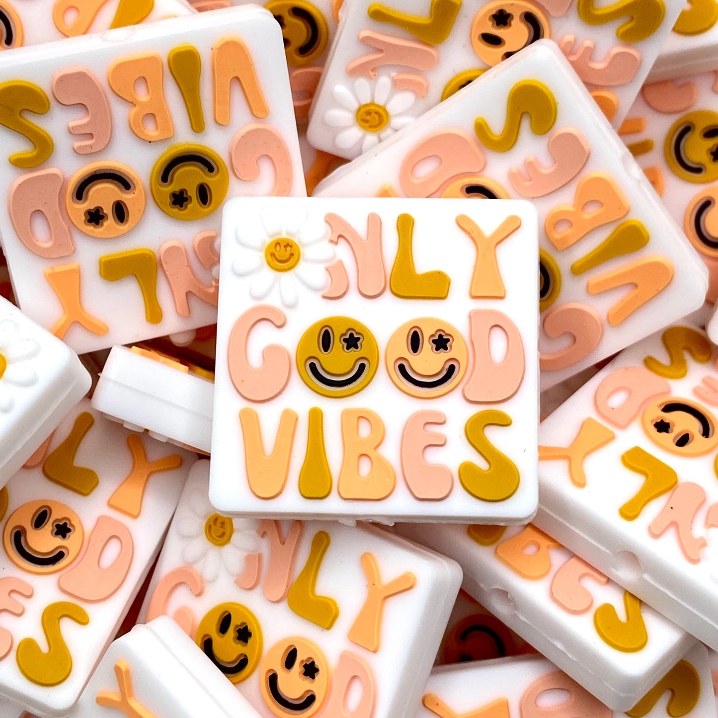 Only Good Vibes Silicone Focal Beads