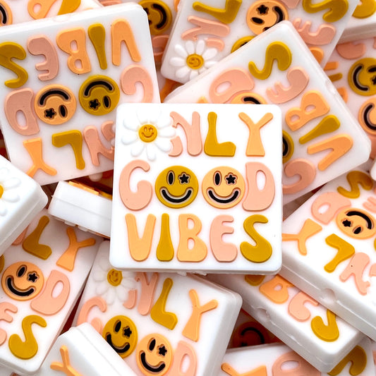 Only Good Vibes Silicone Focal Beads