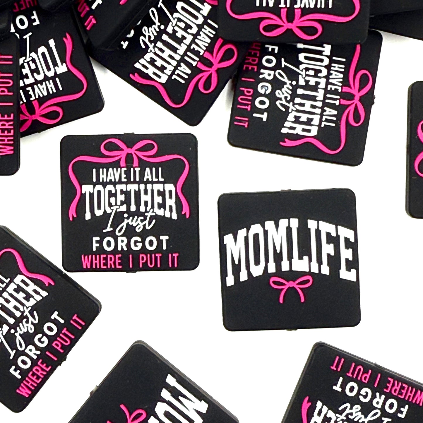 Mom Life Silicone Focal Beads