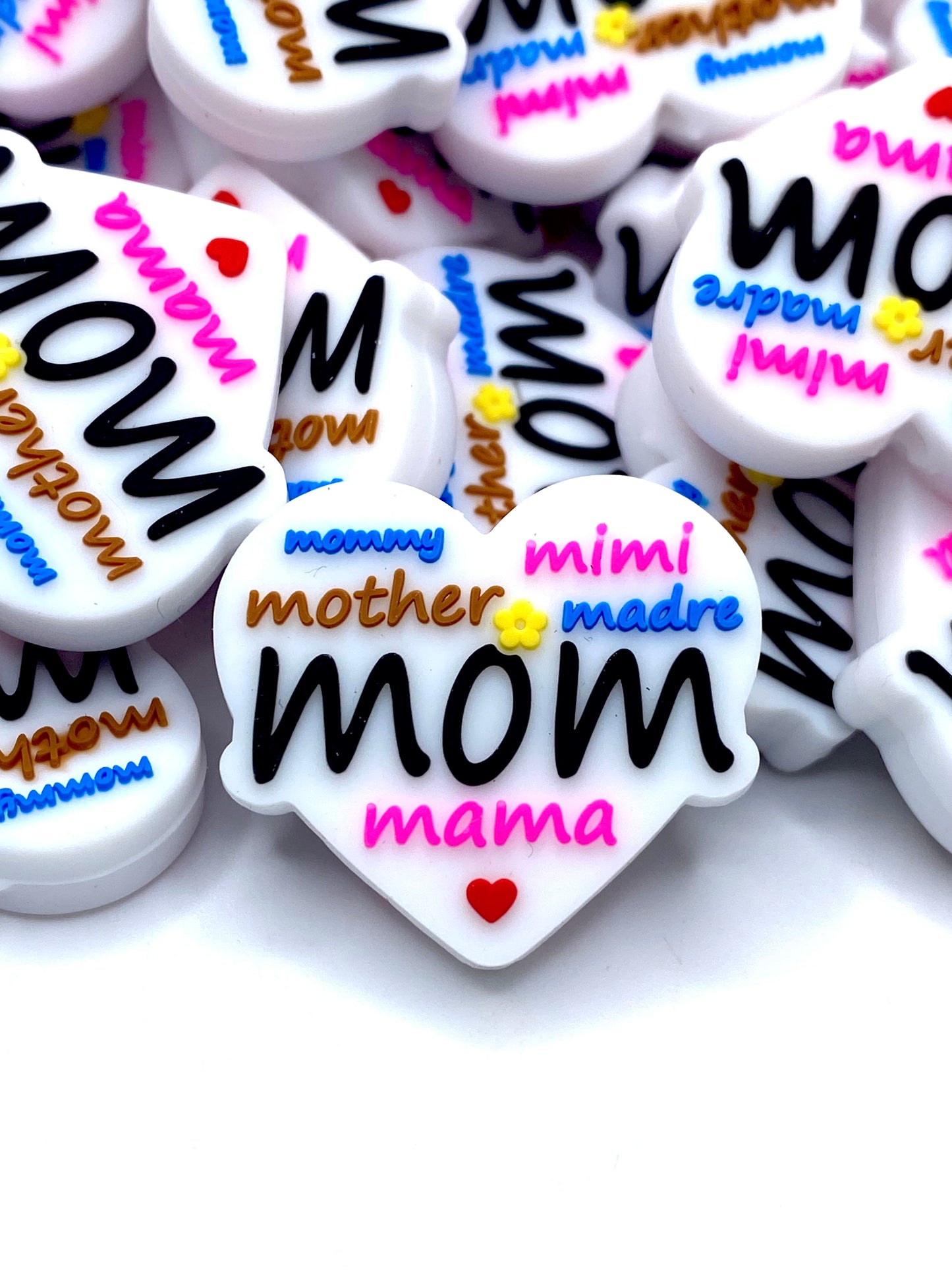 Mommy Mimi Mother Madre Mom Mama Silicone Focal Beads