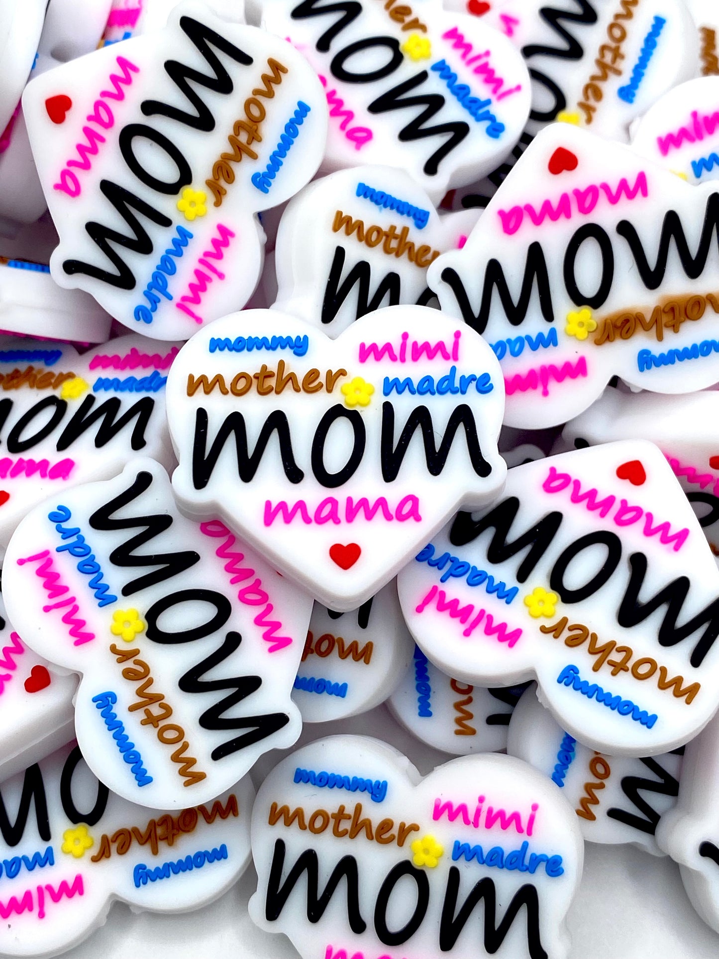 Mommy Mimi Mother Madre Mom Mama Silicone Focal Beads