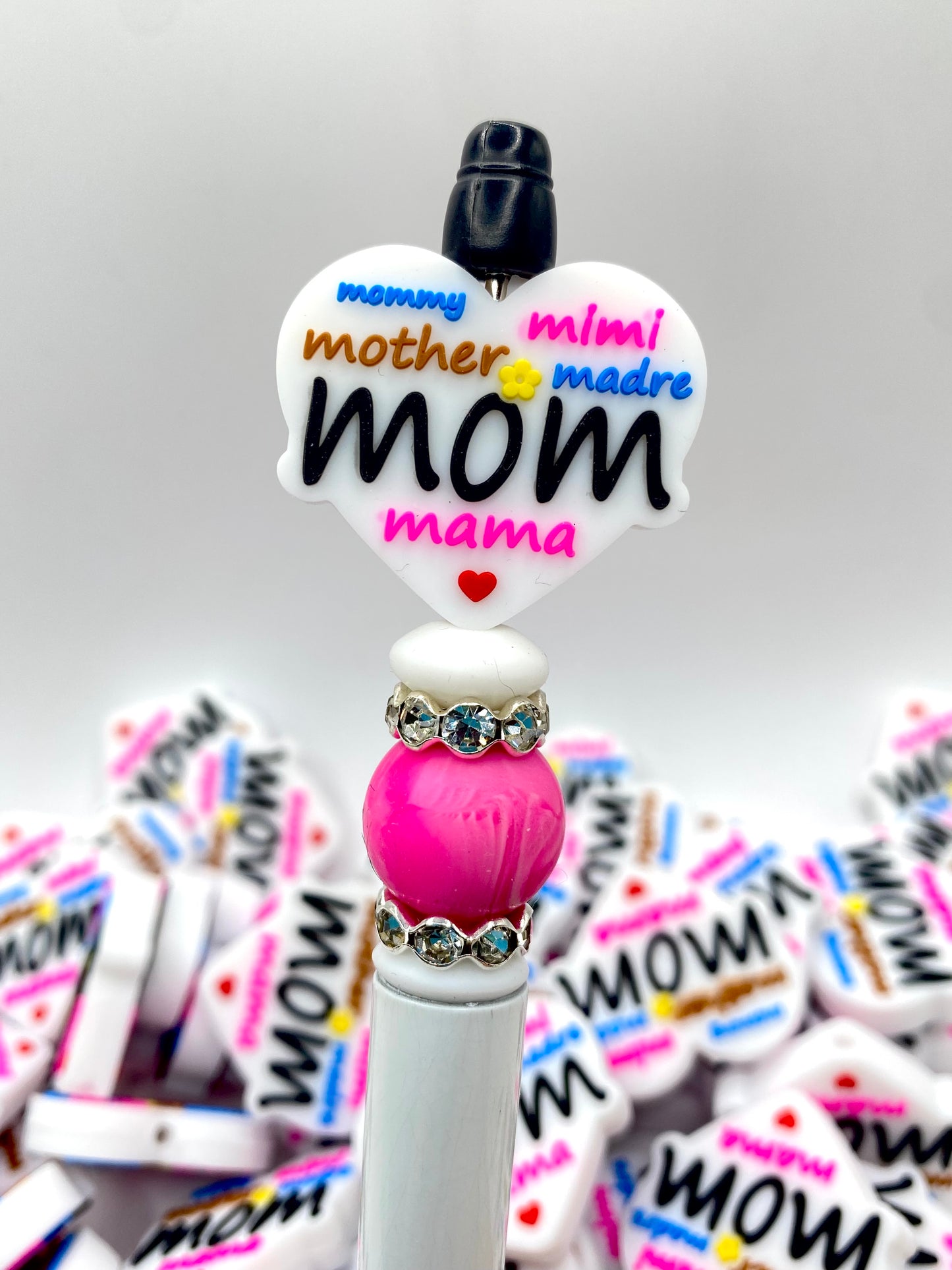 Mommy Mimi Mother Madre Mom Mama Silicone Focal Beads