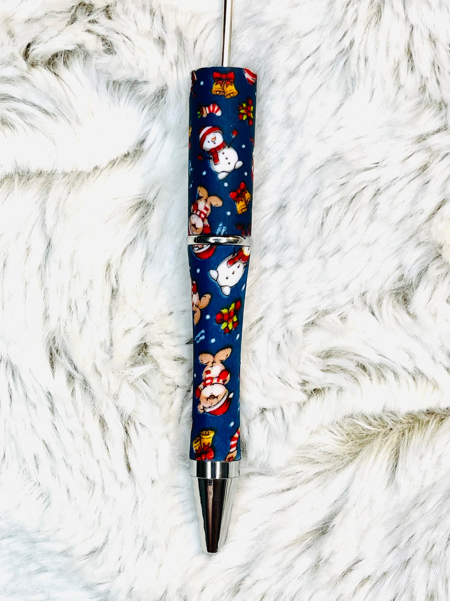 Holiday Themed Beadable Pens | 5 lot | Christmas Pens | Festive Pen Colors