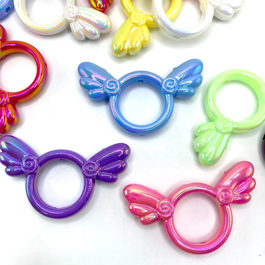 Winged Shape Acrylic Beads - Random Mix