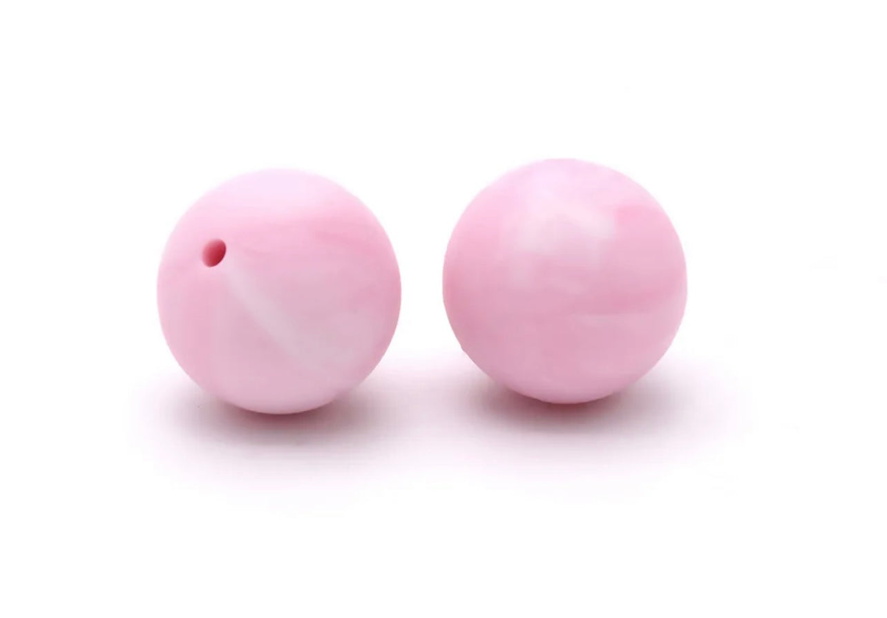 Pink PK103 Silicone Beads