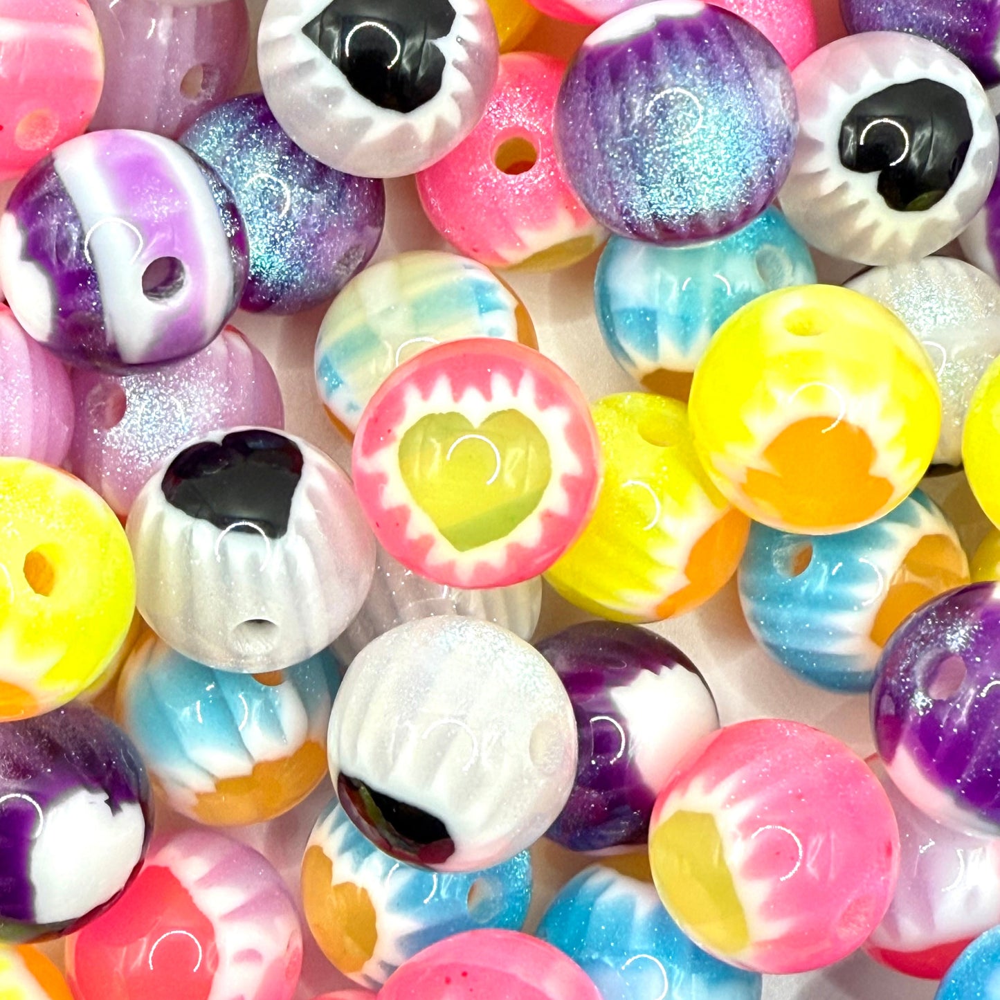 Bright Hearts Shine Brightest Acrylic Beads