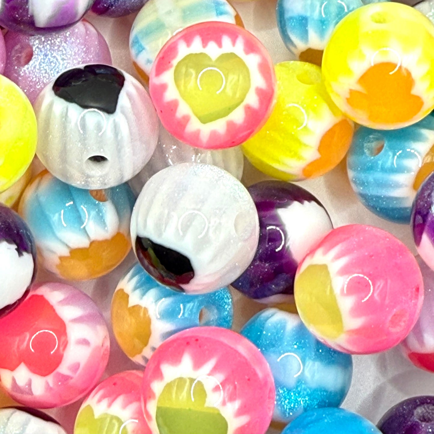 Bright Hearts Shine Brightest Acrylic Beads