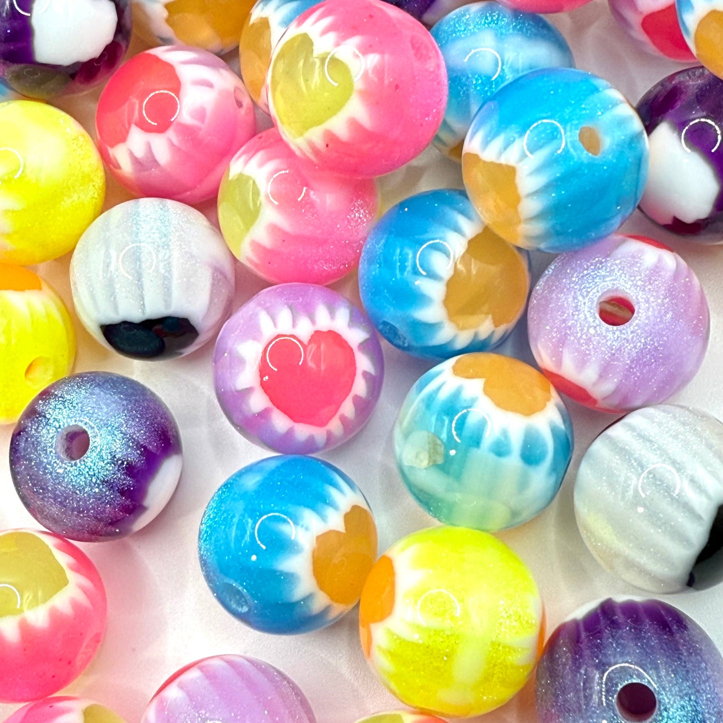 Bright Hearts Shine Brightest Acrylic Beads
