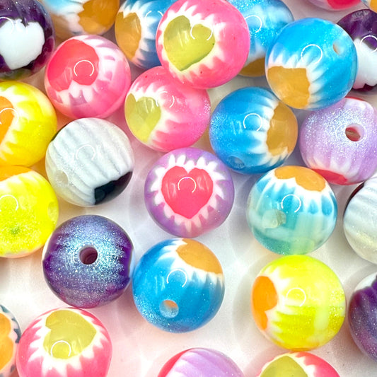 Bright Hearts Shine Brightest Acrylic Beads