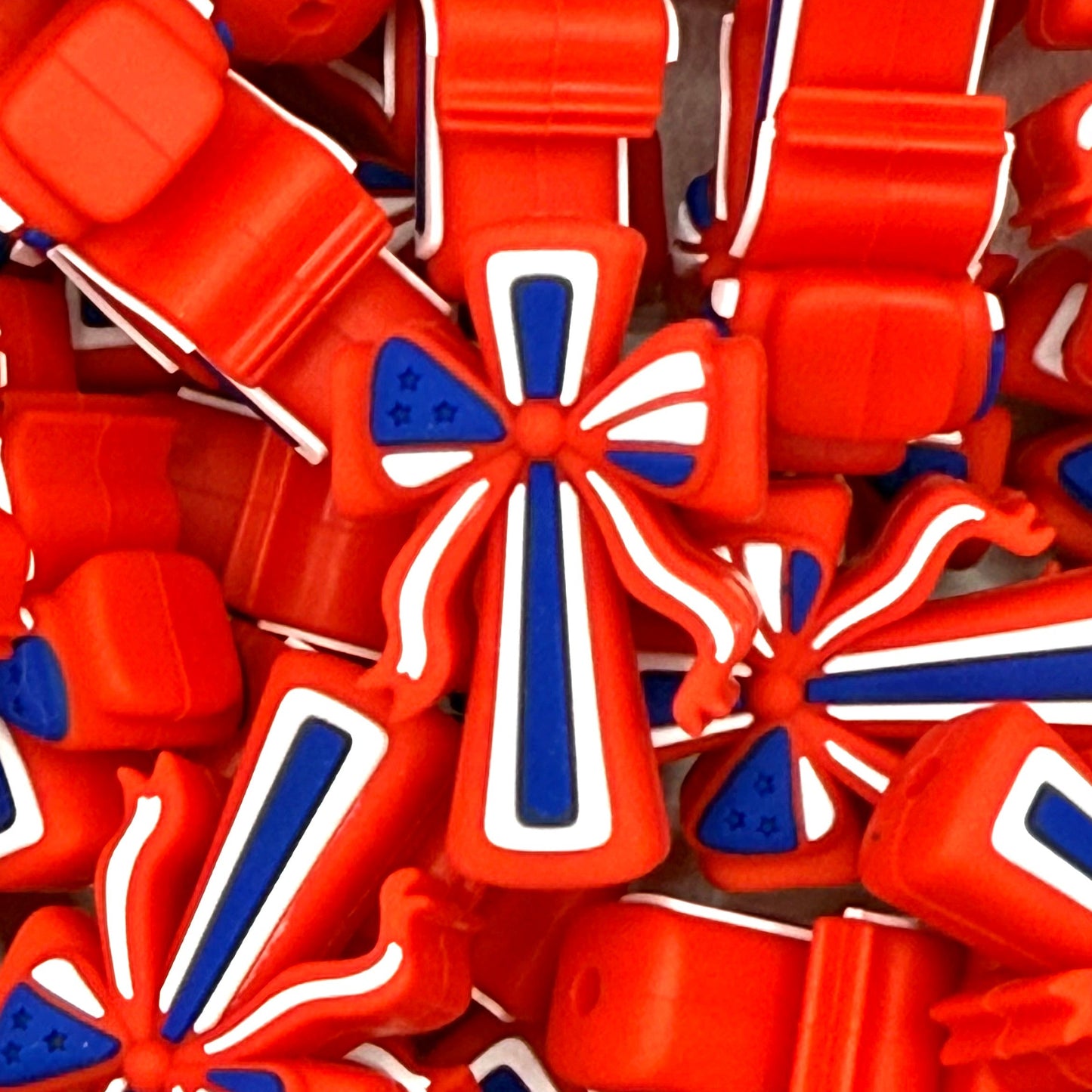 One Nation Under God 3D Silicone Focal Beads