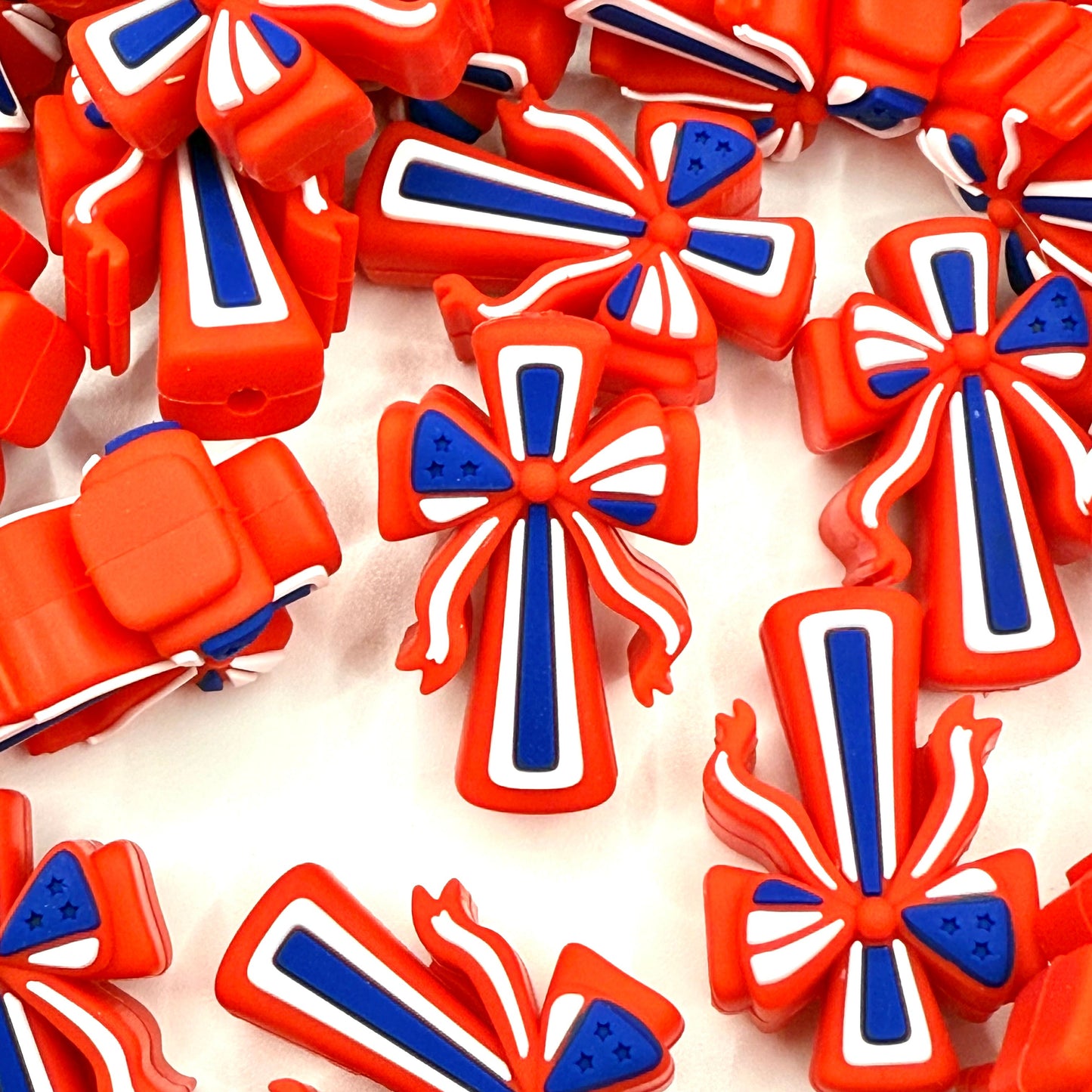 One Nation Under God 3D Silicone Focal Beads