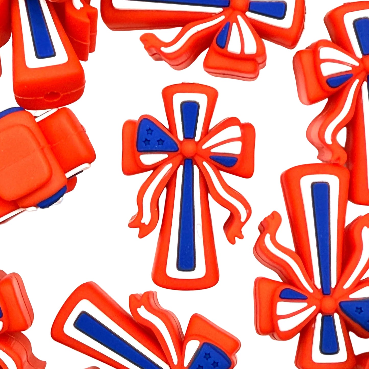 One Nation Under God 3D Silicone Focal Beads