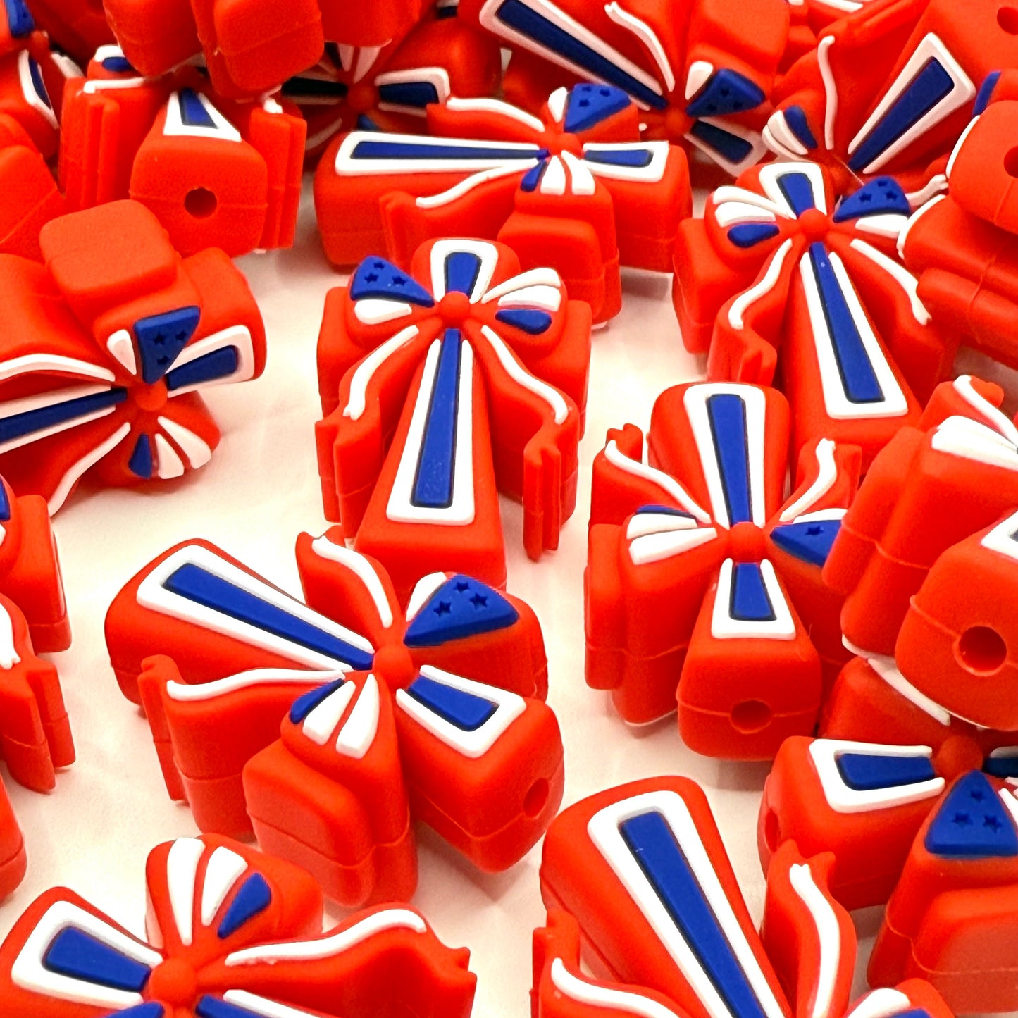 One Nation Under God 3D Silicone Focal Beads