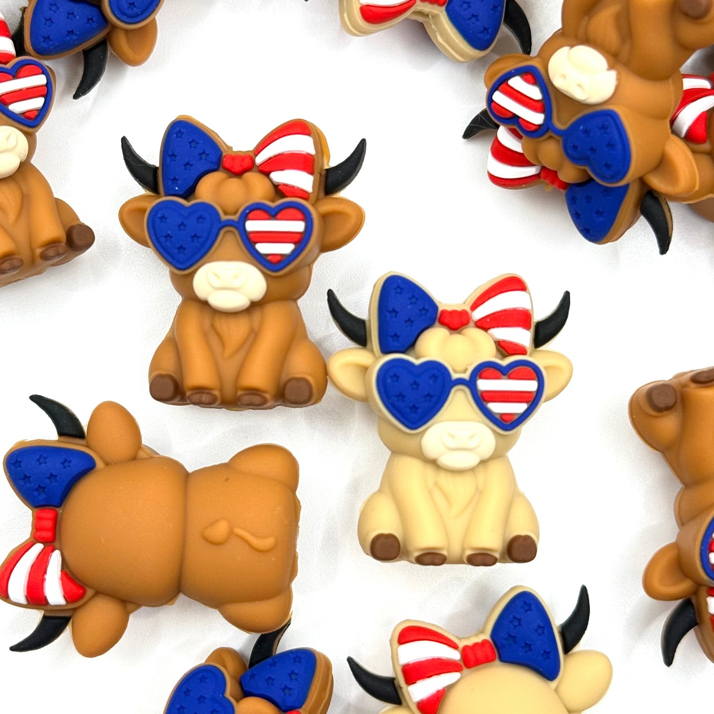 Stars, Stripes, and Sass 3D Silicone Focal Beads