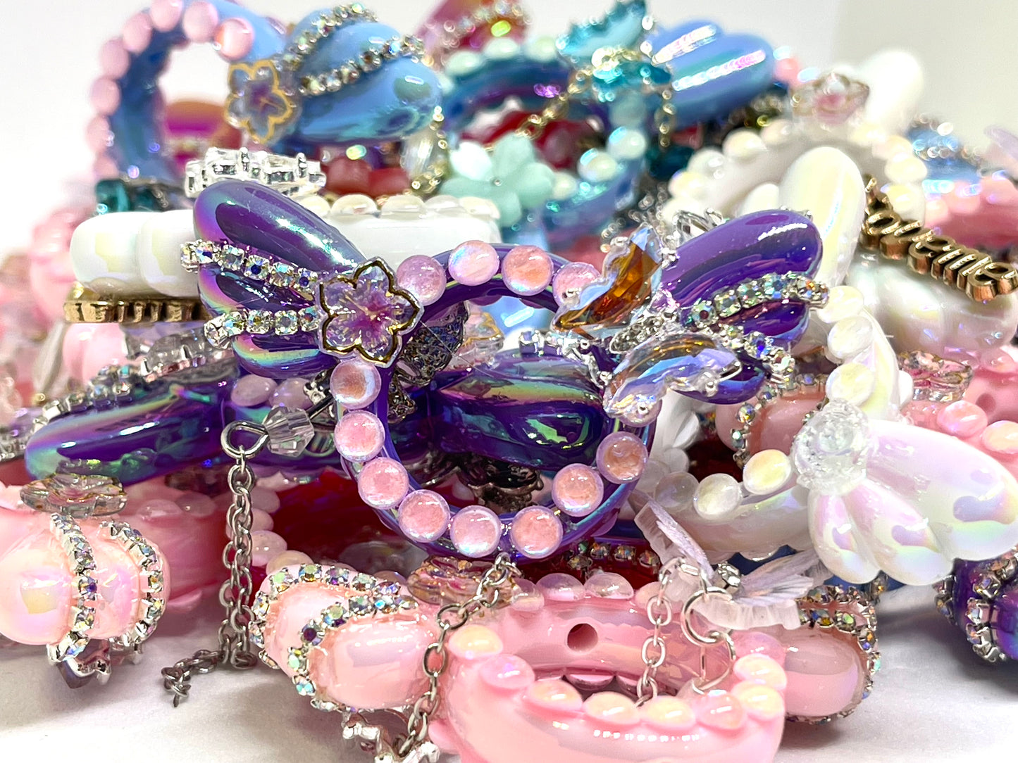 Fancy Butterfly Girl Beads | Wing Shape Luxury beads | Hand Placed Beads | Customer and Colorful Beads