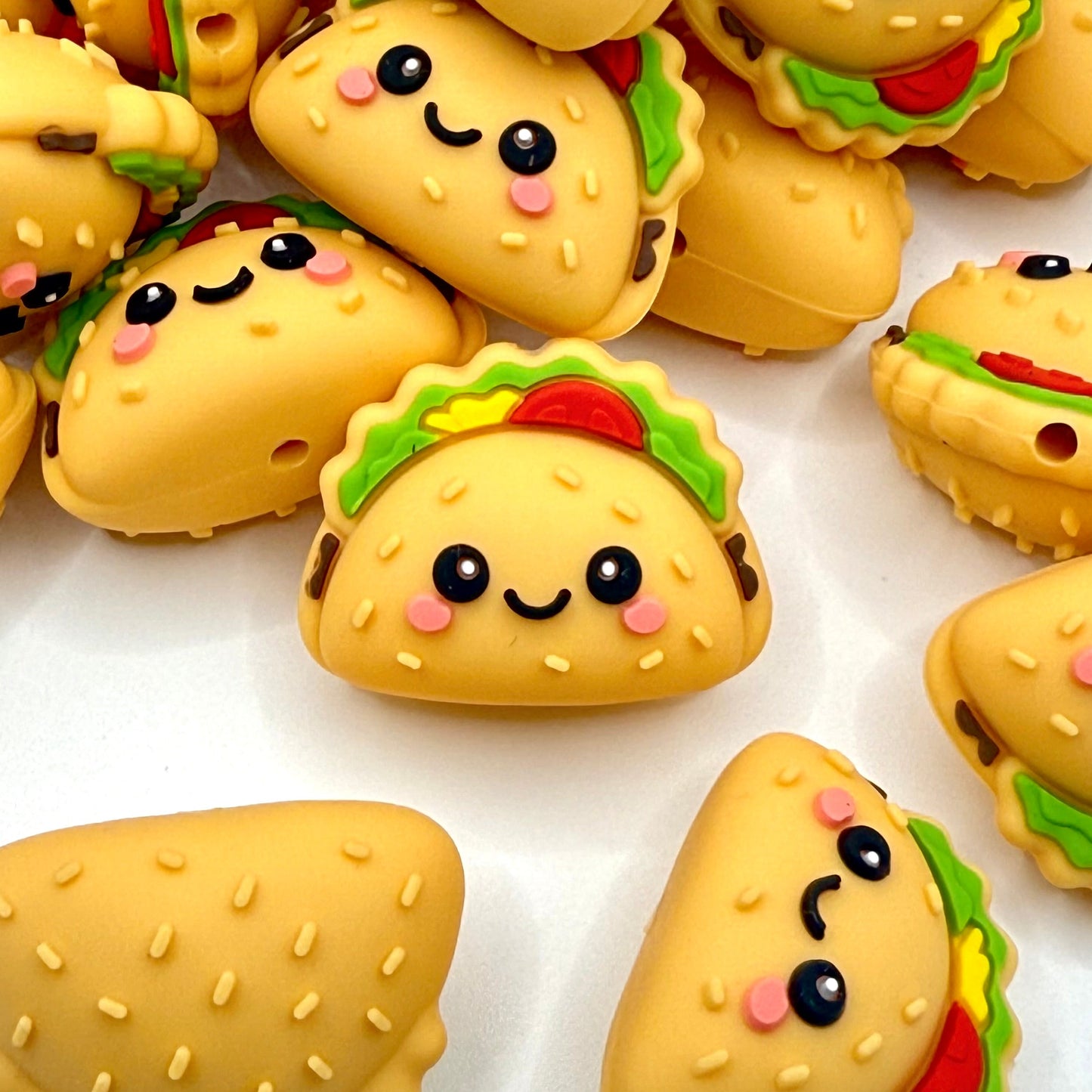 Tacos Are My Love Language 3D Silicone Focal Beads