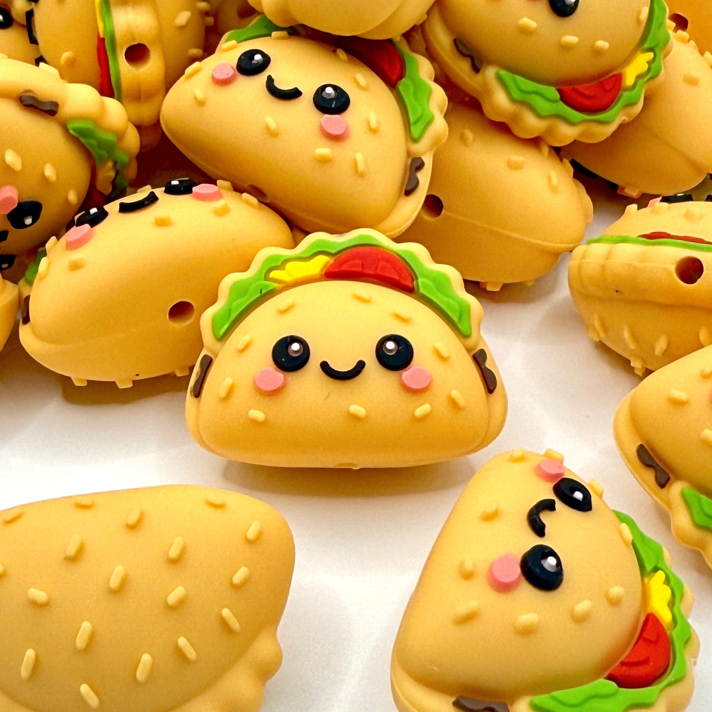 Tacos Are My Love Language 3D Silicone Focal Beads
