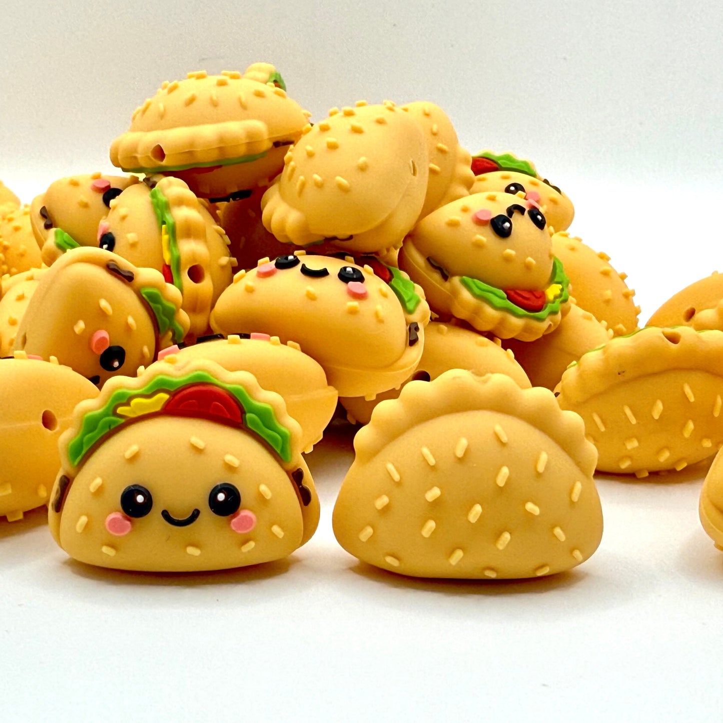 Tacos Are My Love Language 3D Silicone Focal Beads