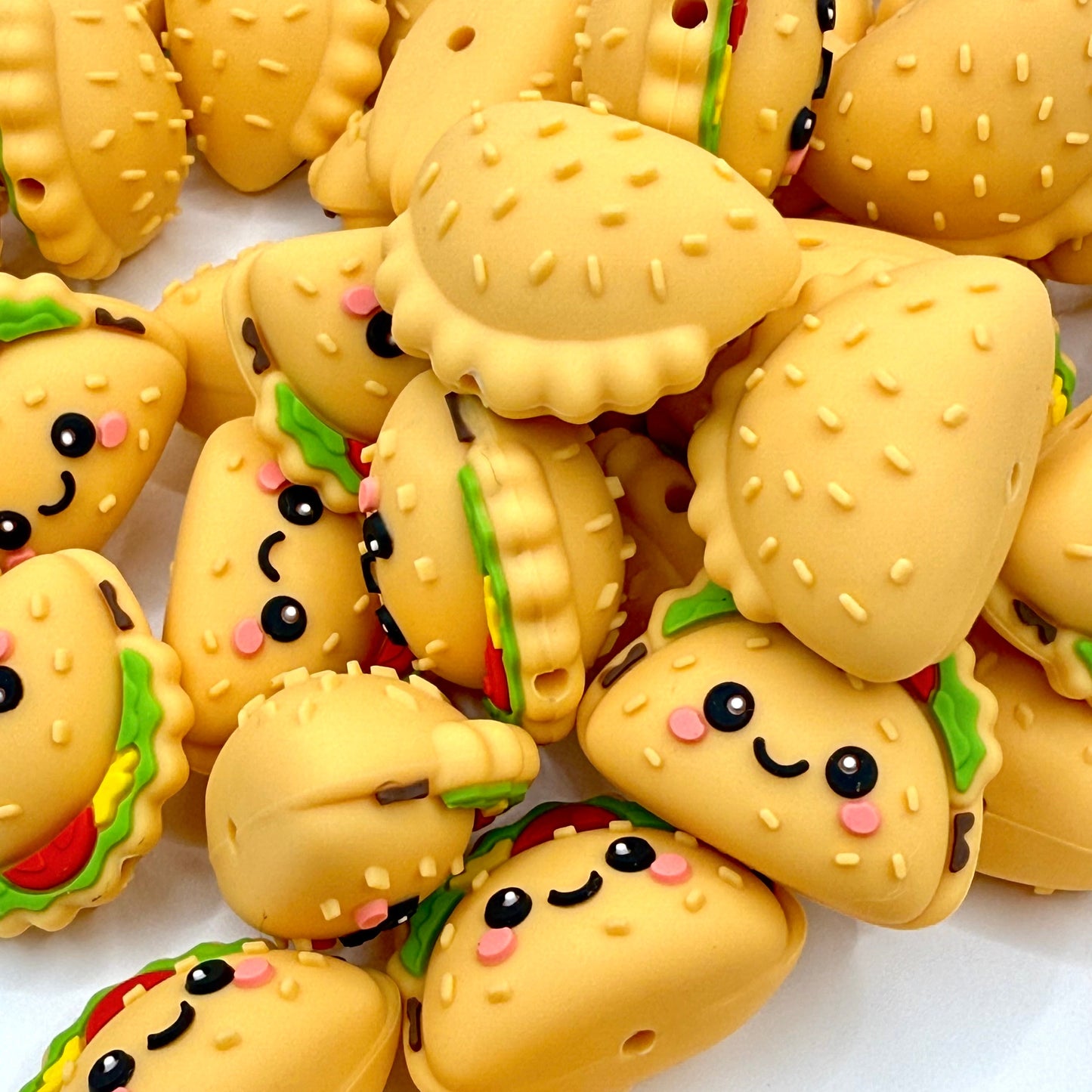 Tacos Are My Love Language 3D Silicone Focal Beads