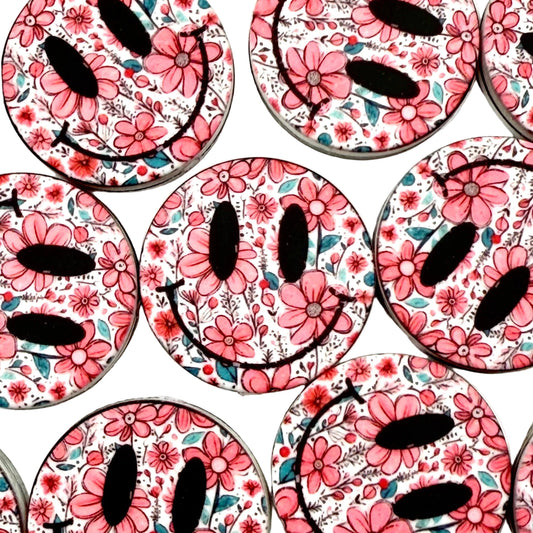 Smiles in Full Bloom Silicone Focal Beads