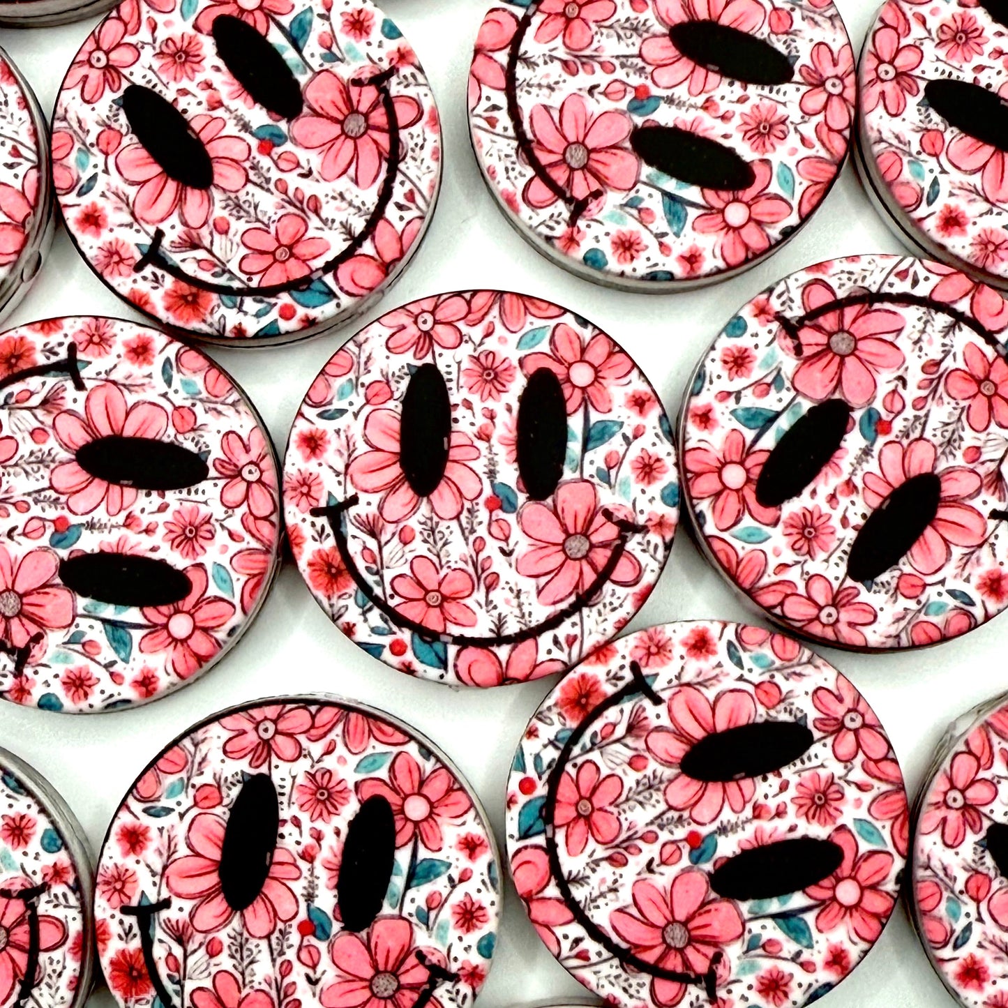 Smiles in Full Bloom Silicone Focal Beads
