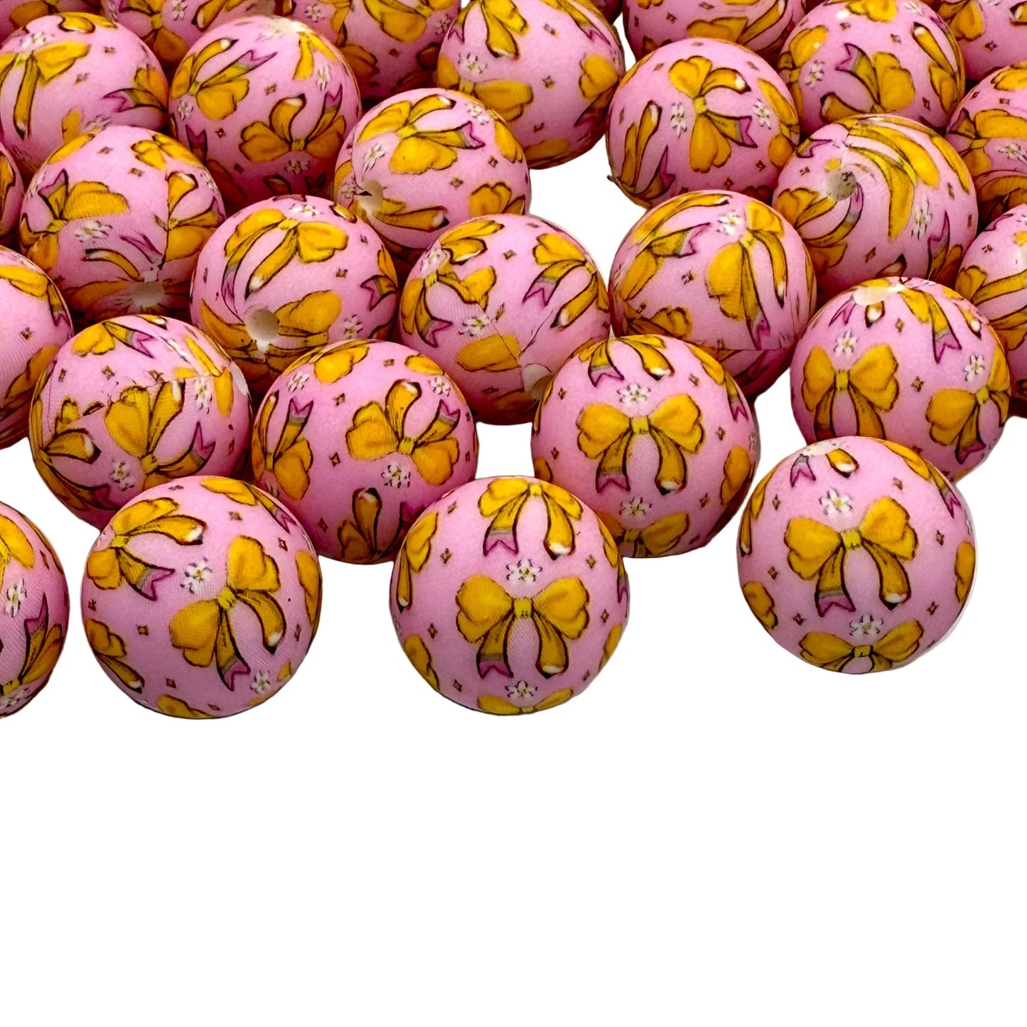 Ready to Scribble Printed Silicone Beads