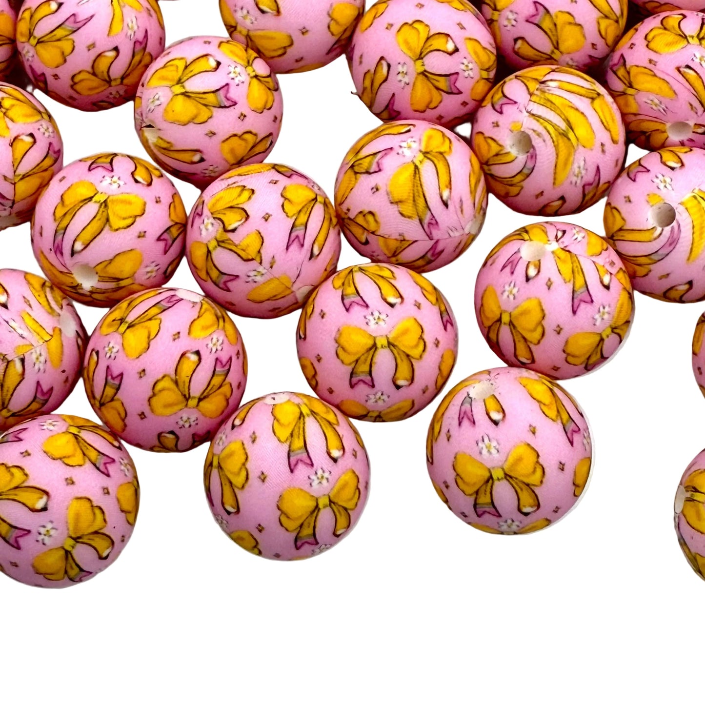 Ready to Scribble Printed Silicone Beads