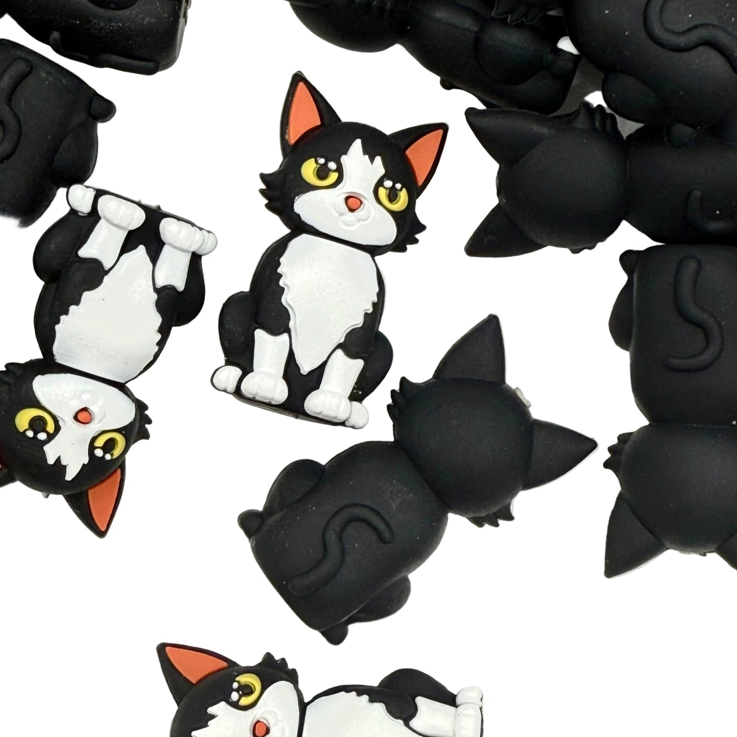 Tiny Tuxedo Troublemaker 3D Silicone Focal Beads