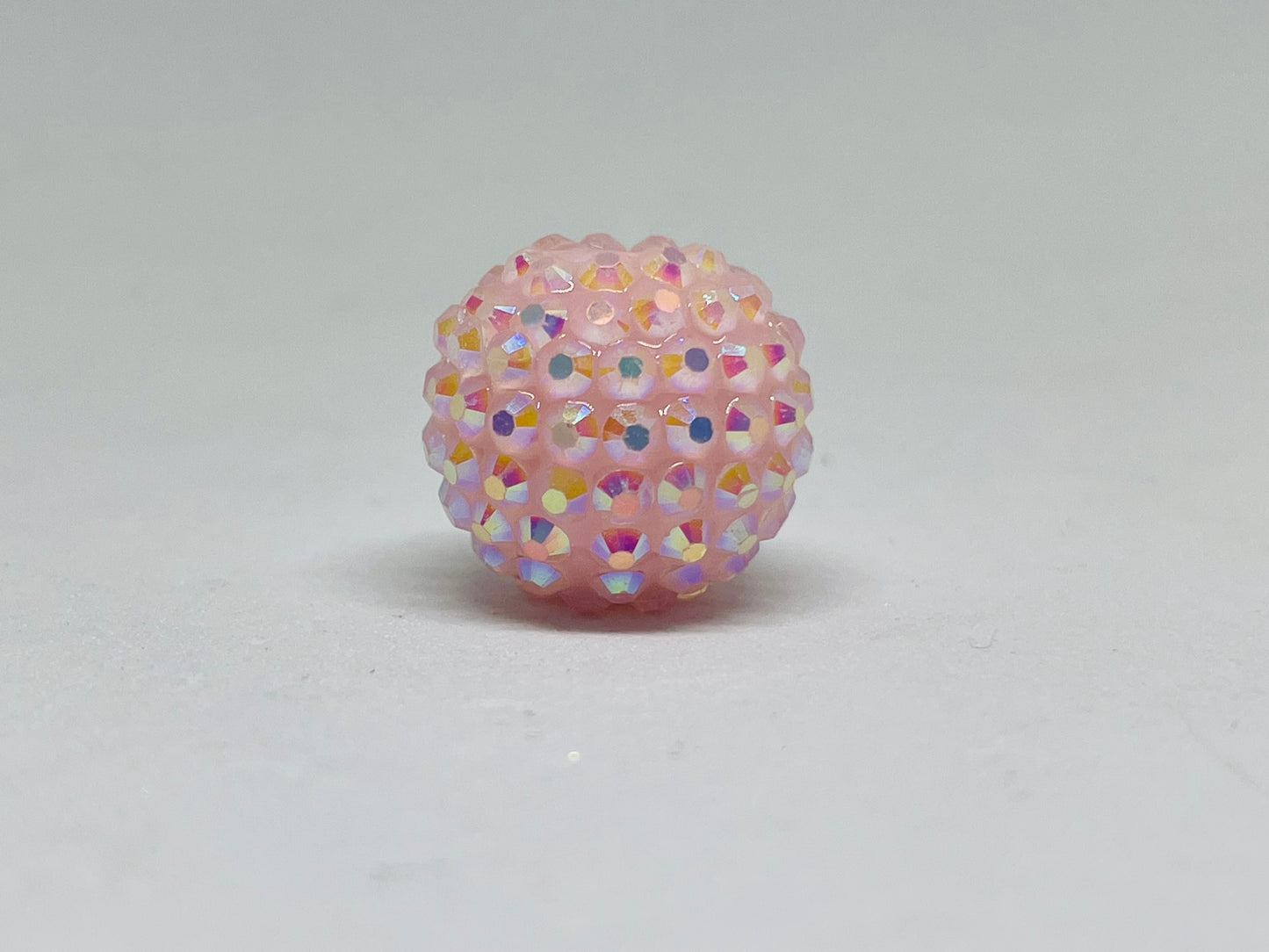 Baby Pink Rhinestone Beads 20mm | Pink Colorful Beads | Rhinestone Bead | Pink Bead