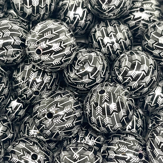 Cupid's Arrow Print Acrylic Beads