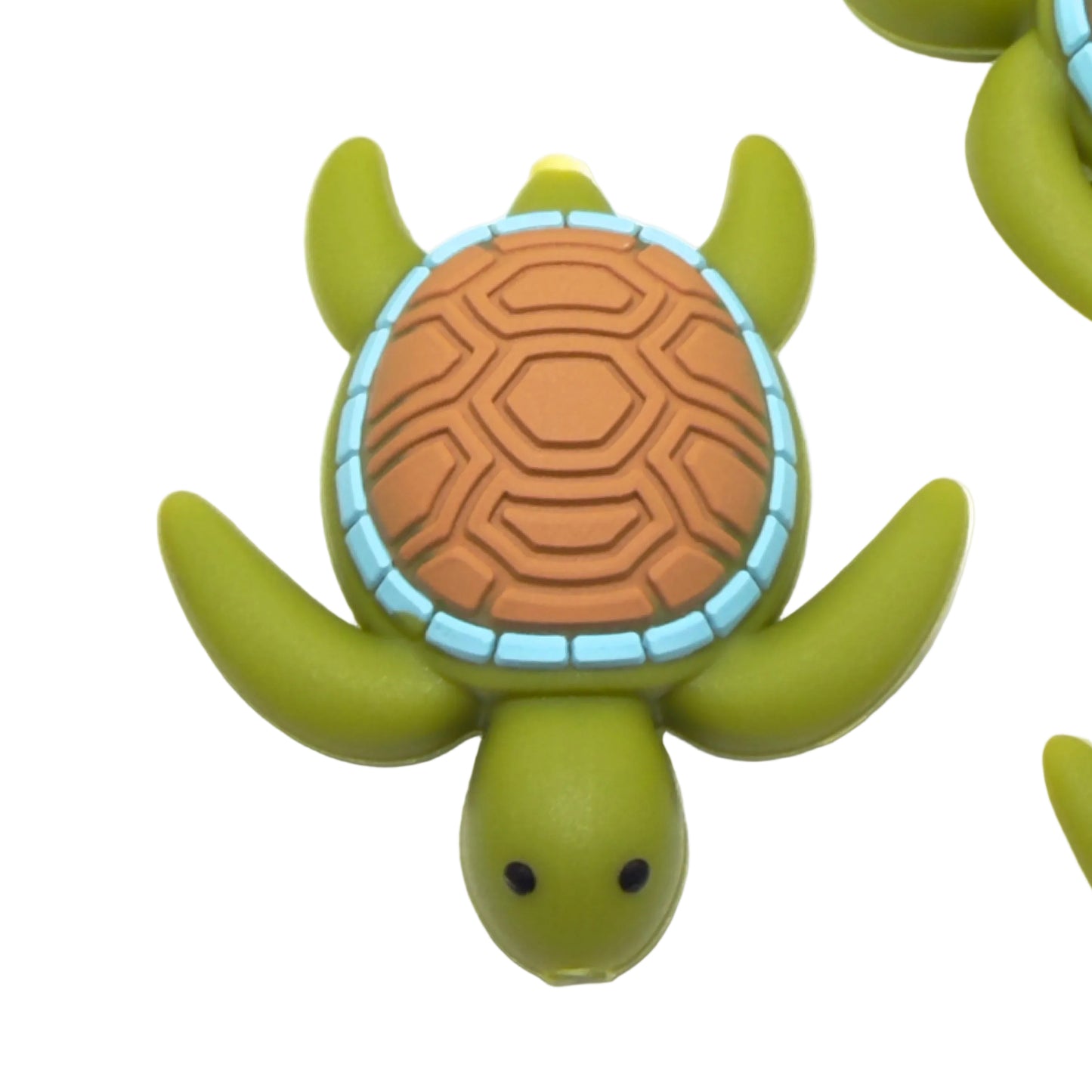 Slow & Happy Turtle 3D Silicone Focal Beads