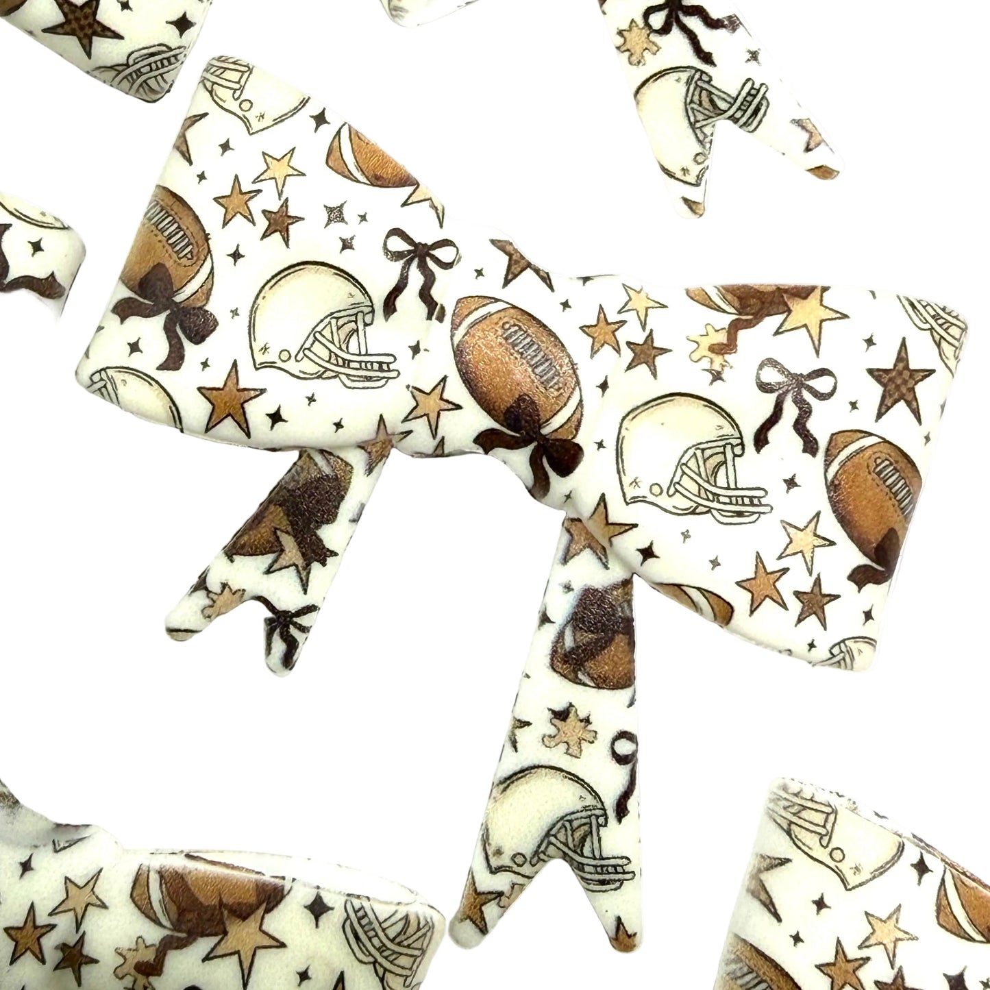 Bows, Bling & Football Things 3D Silicone Beads or Toppers
