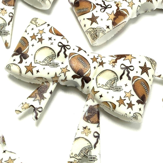Bows, Bling & Football Things 3D Silicone Beads or Toppers