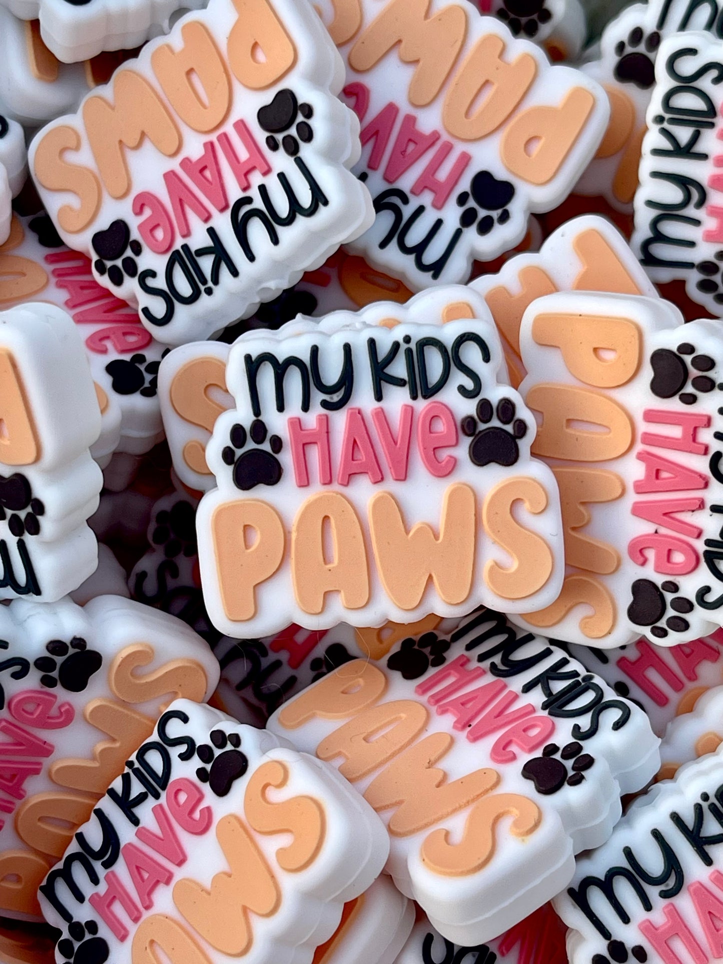 My Kids Have Paws Silicone Focal Beads