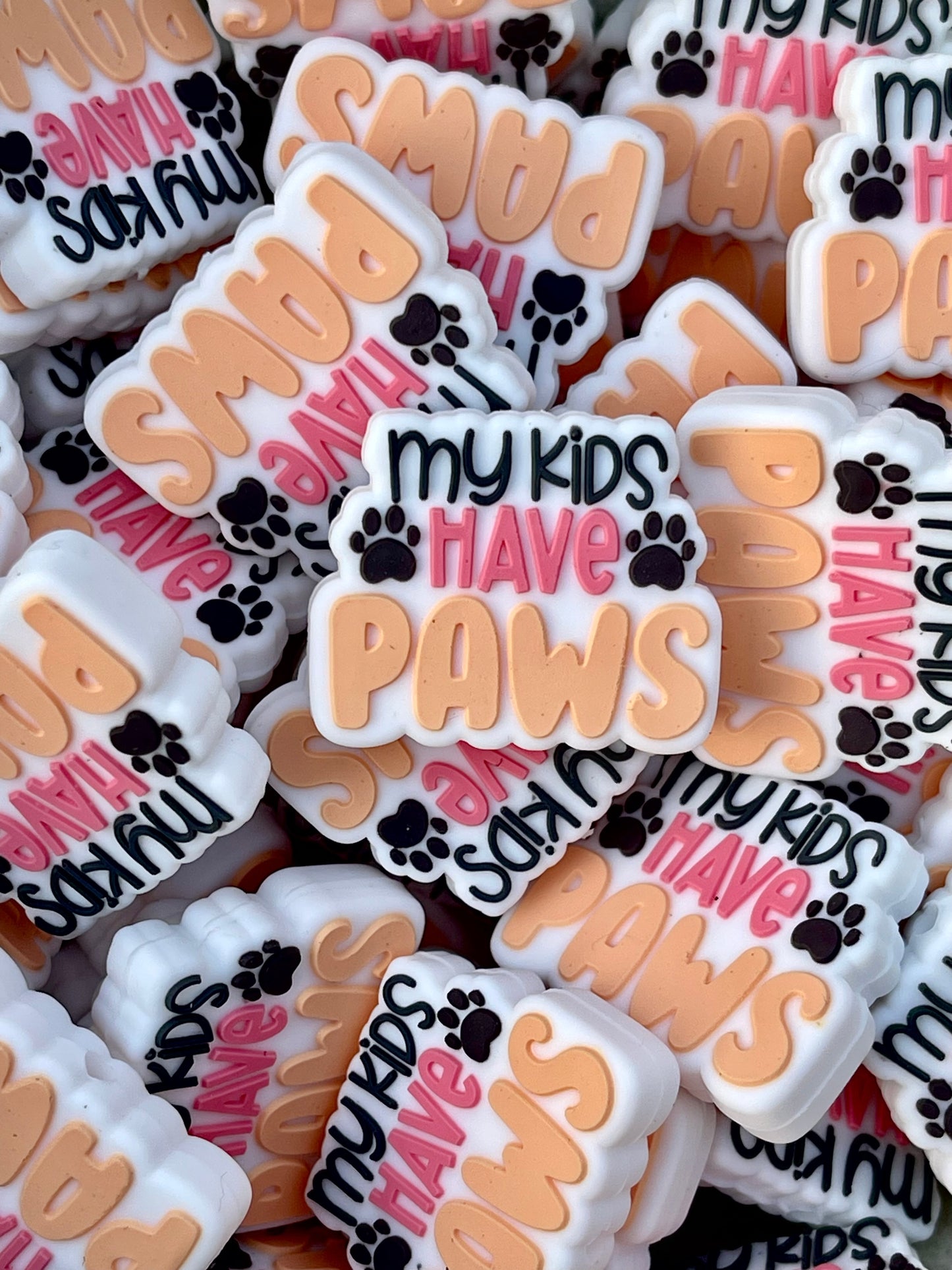 My Kids Have Paws Silicone Focal Beads