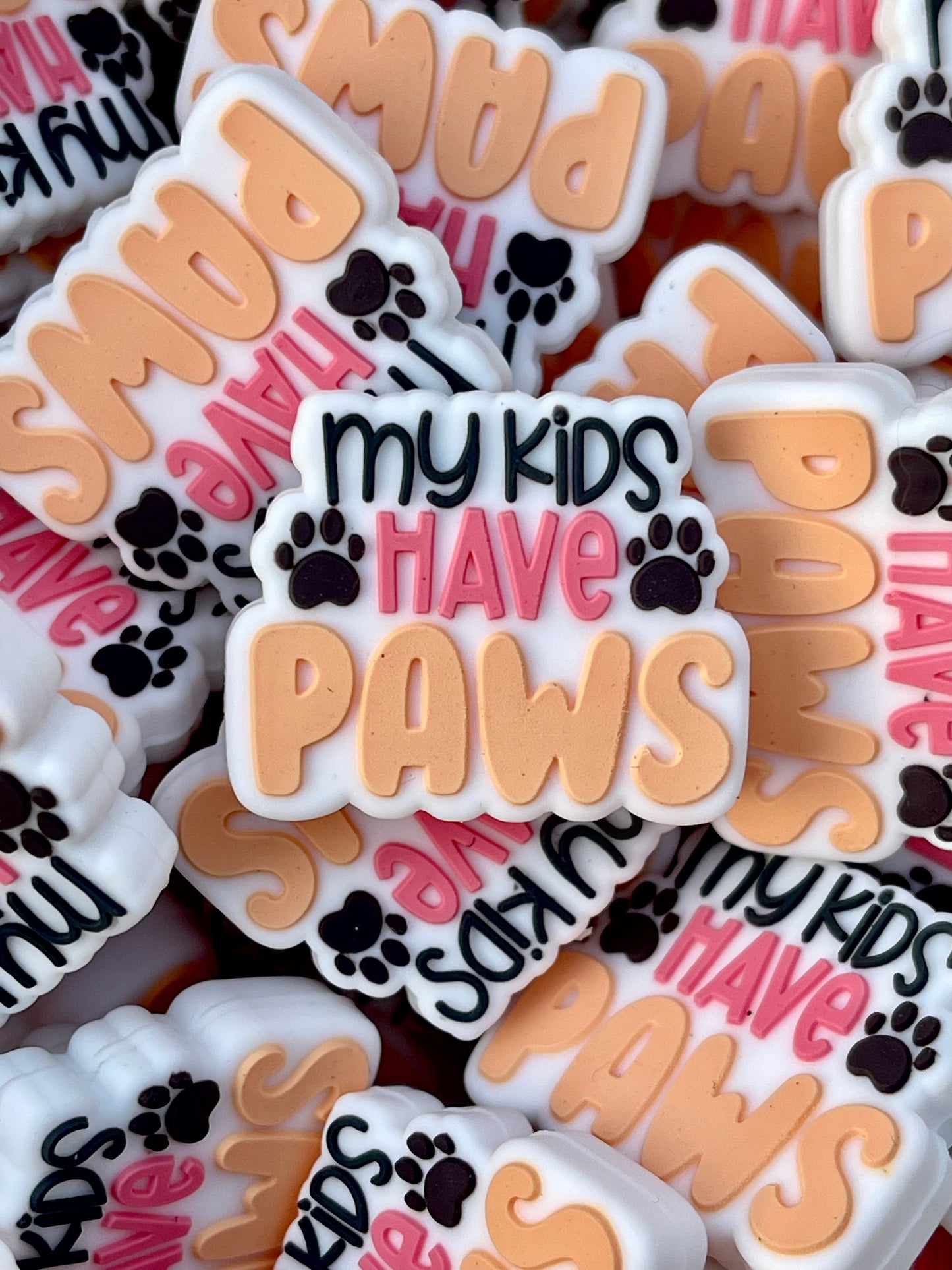 My Kids Have Paws Silicone Focal Beads