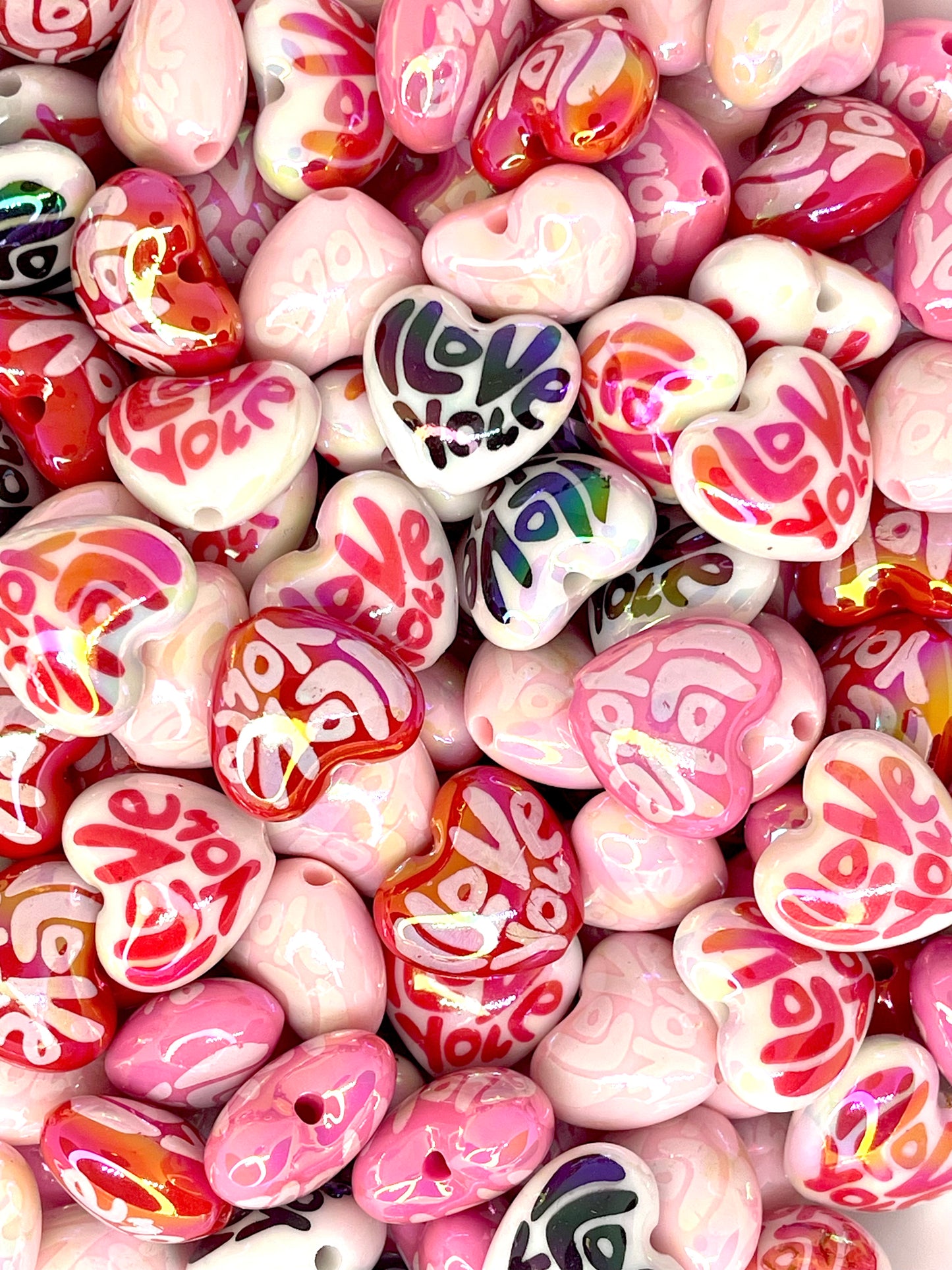 iHeart You Acrylic Beads