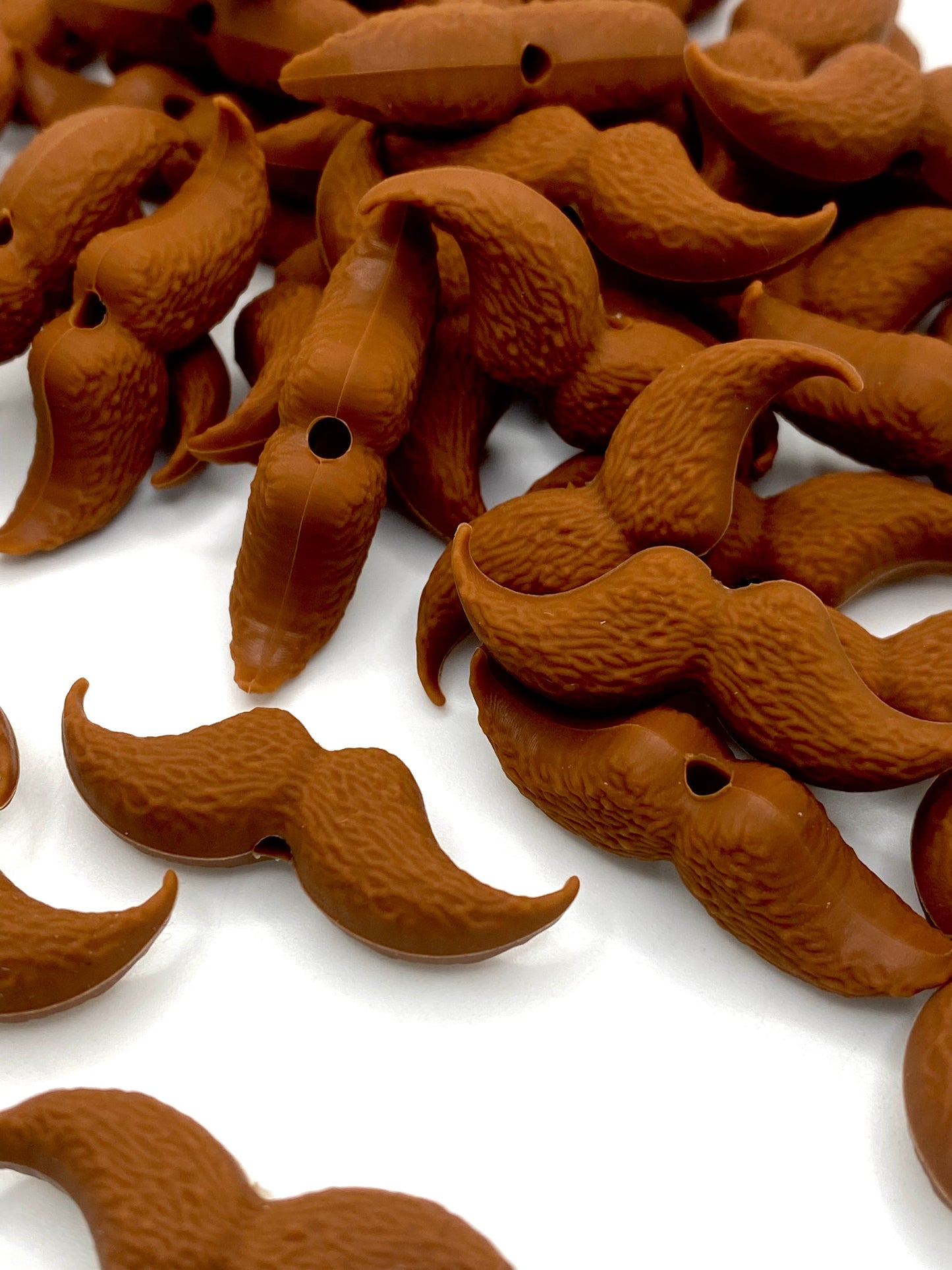 Respect The Stache 3D Silicone Focal Beads