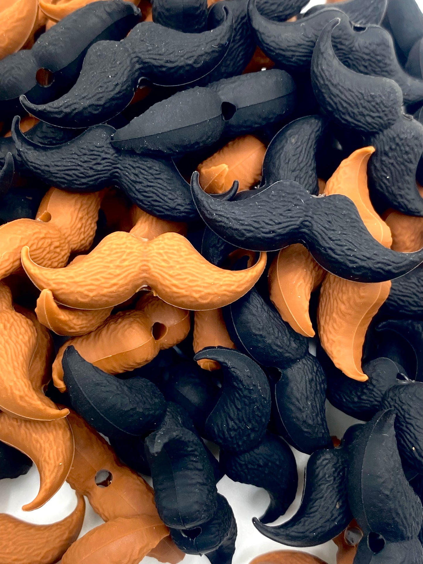 Respect The Stache 3D Silicone Focal Beads