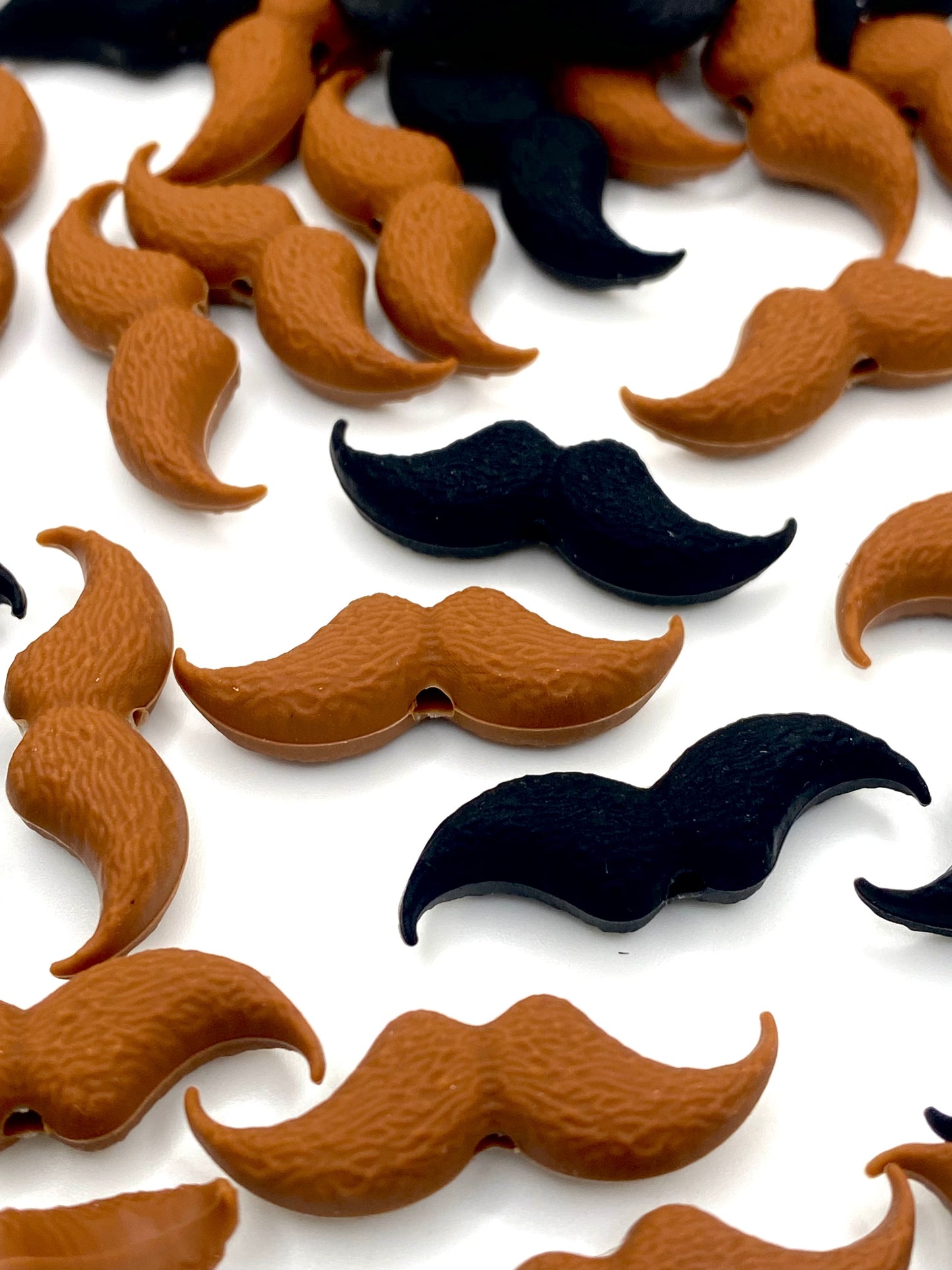Respect The Stache 3D Silicone Focal Beads