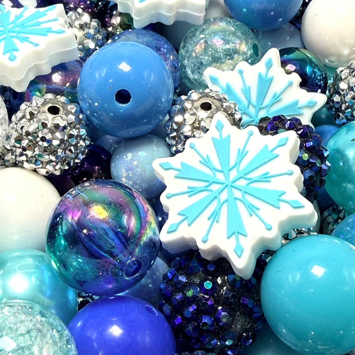 Snowflake Christmas Blue Bead Bundle