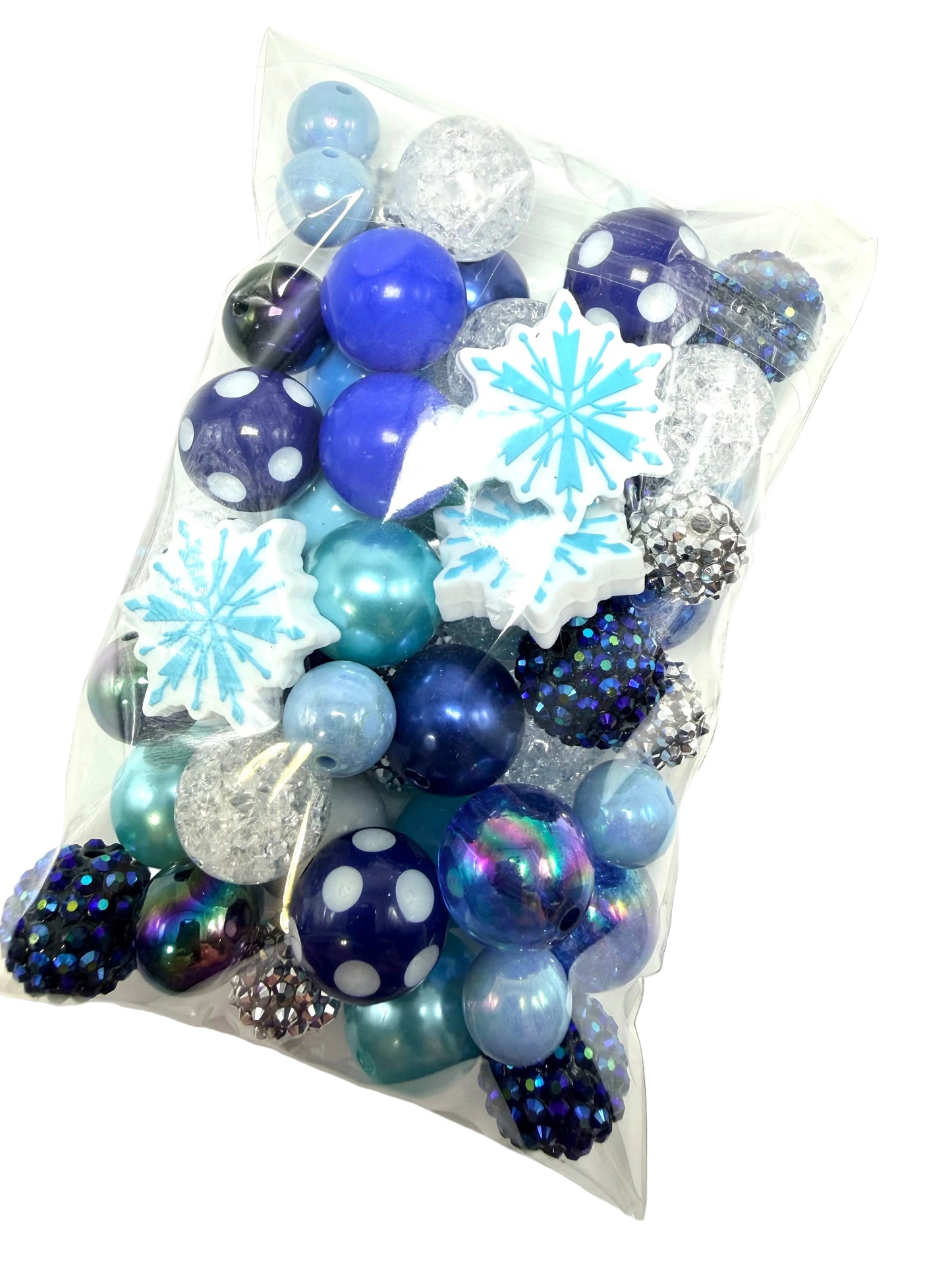 Snowflake Christmas Blue Bead Bundle