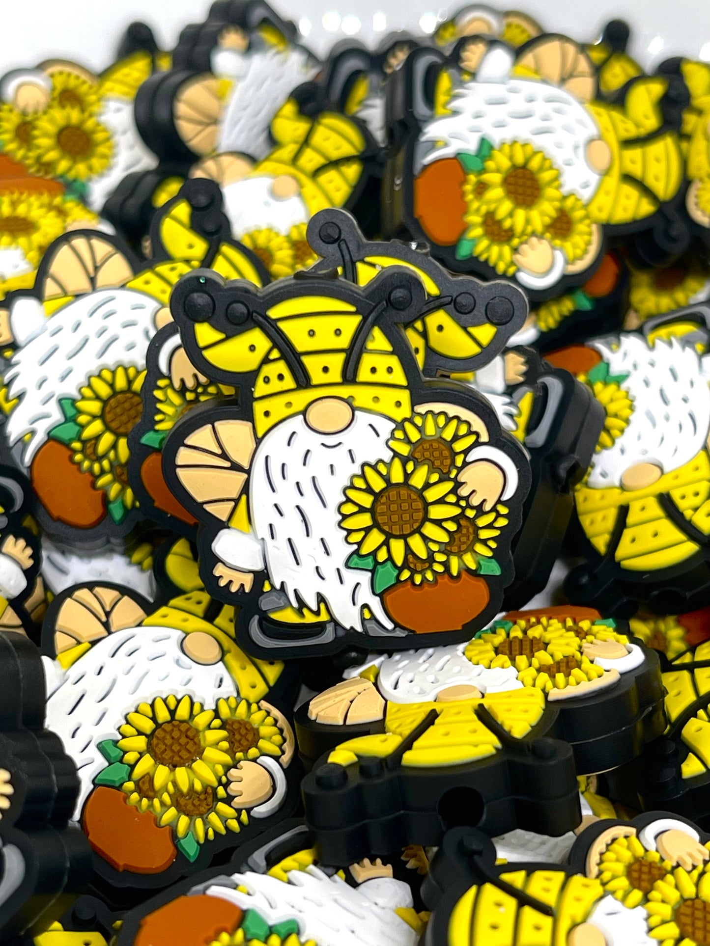 Bumble Bee Gnome Silicone Focal Beads