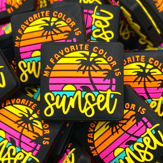 My Favorite Color Is Sunset Silicone Focal Beads