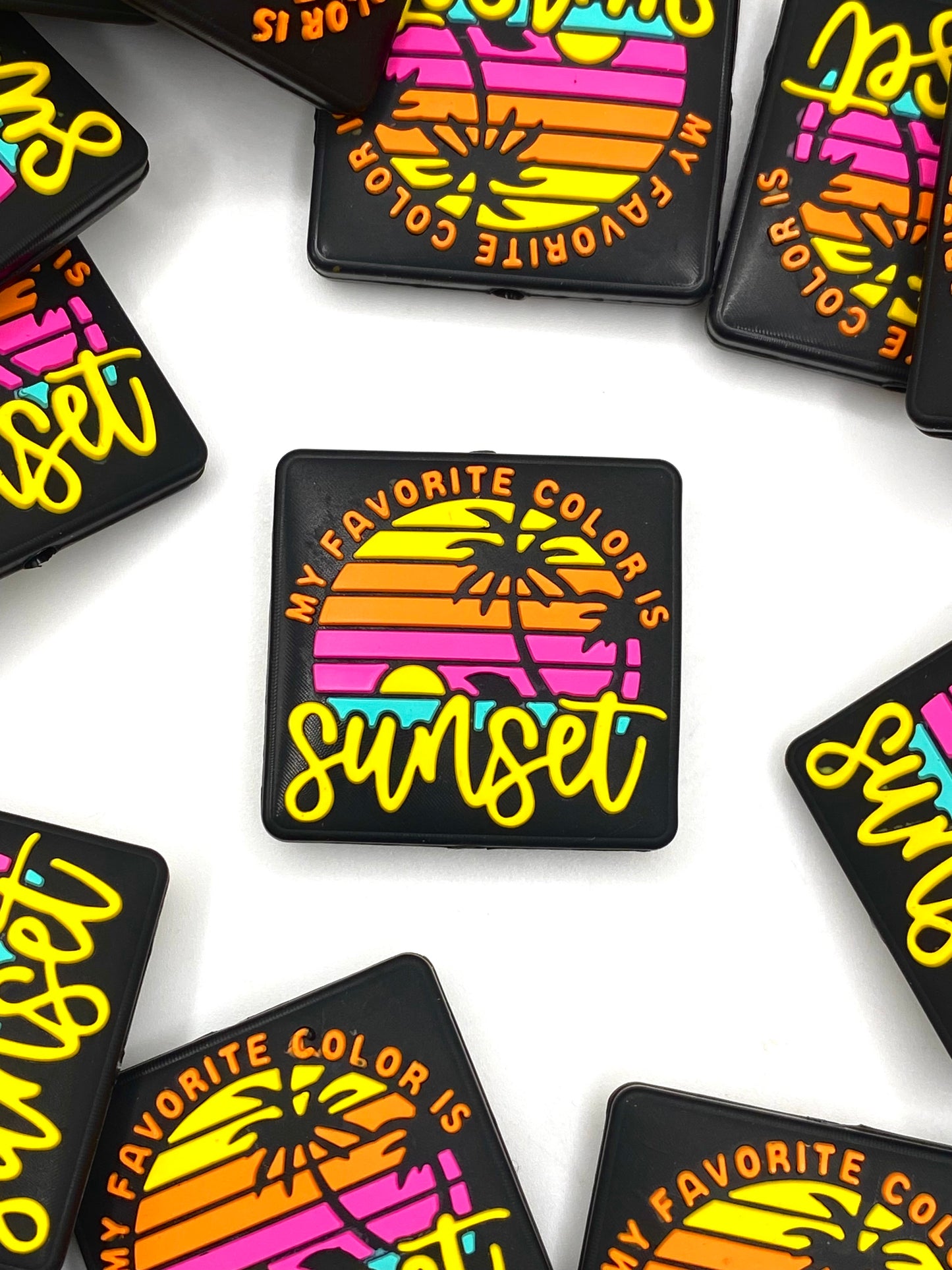 My Favorite Color Is Sunset Silicone Focal Beads