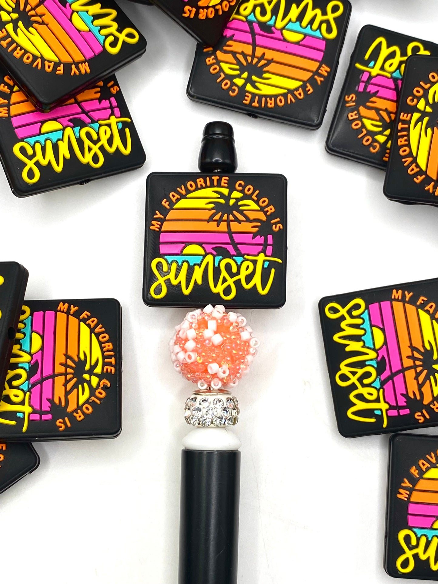 My Favorite Color Is Sunset Silicone Focal Beads