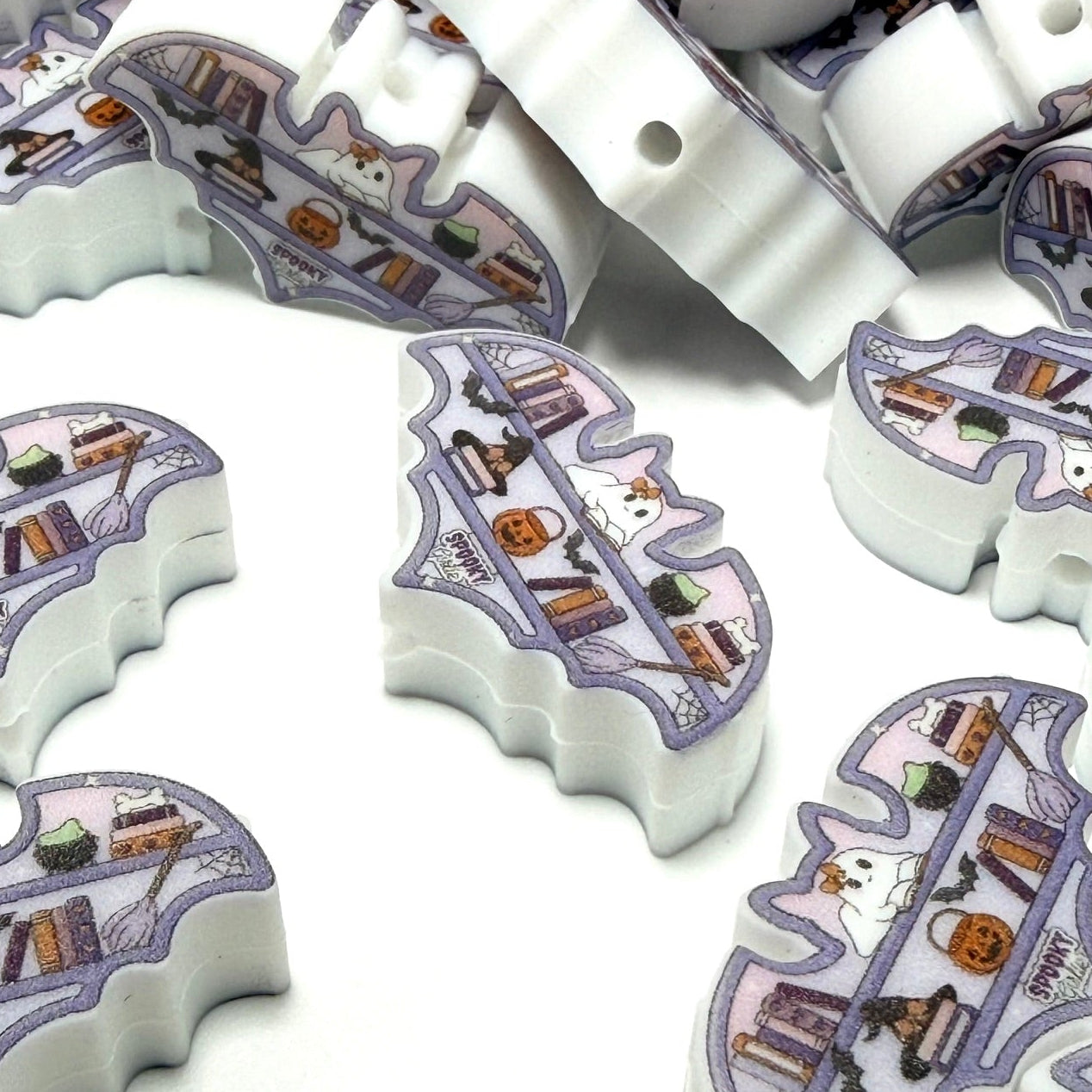 My TBR is Haunted 3D Printed Silicone Focal Beads - ECB Exclusive