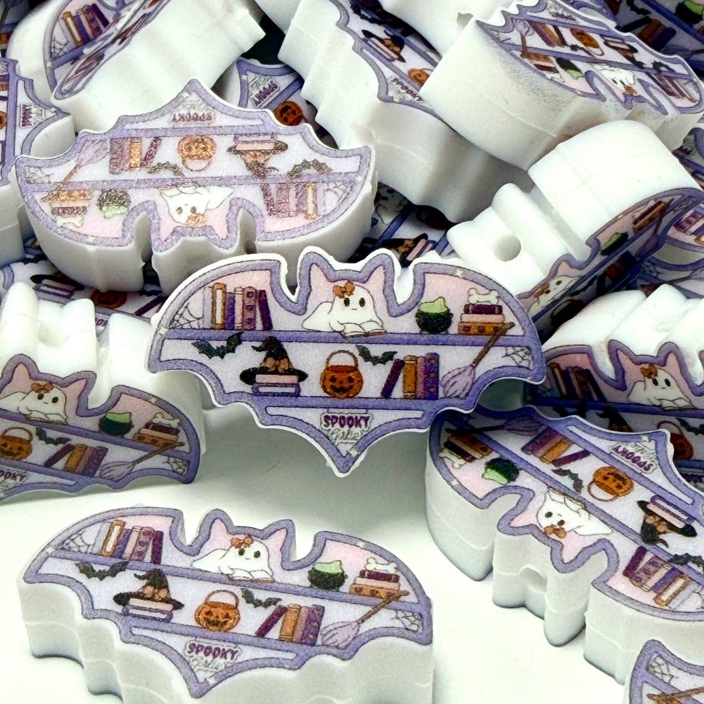 My TBR is Haunted 3D Printed Silicone Focal Beads - ECB Exclusive