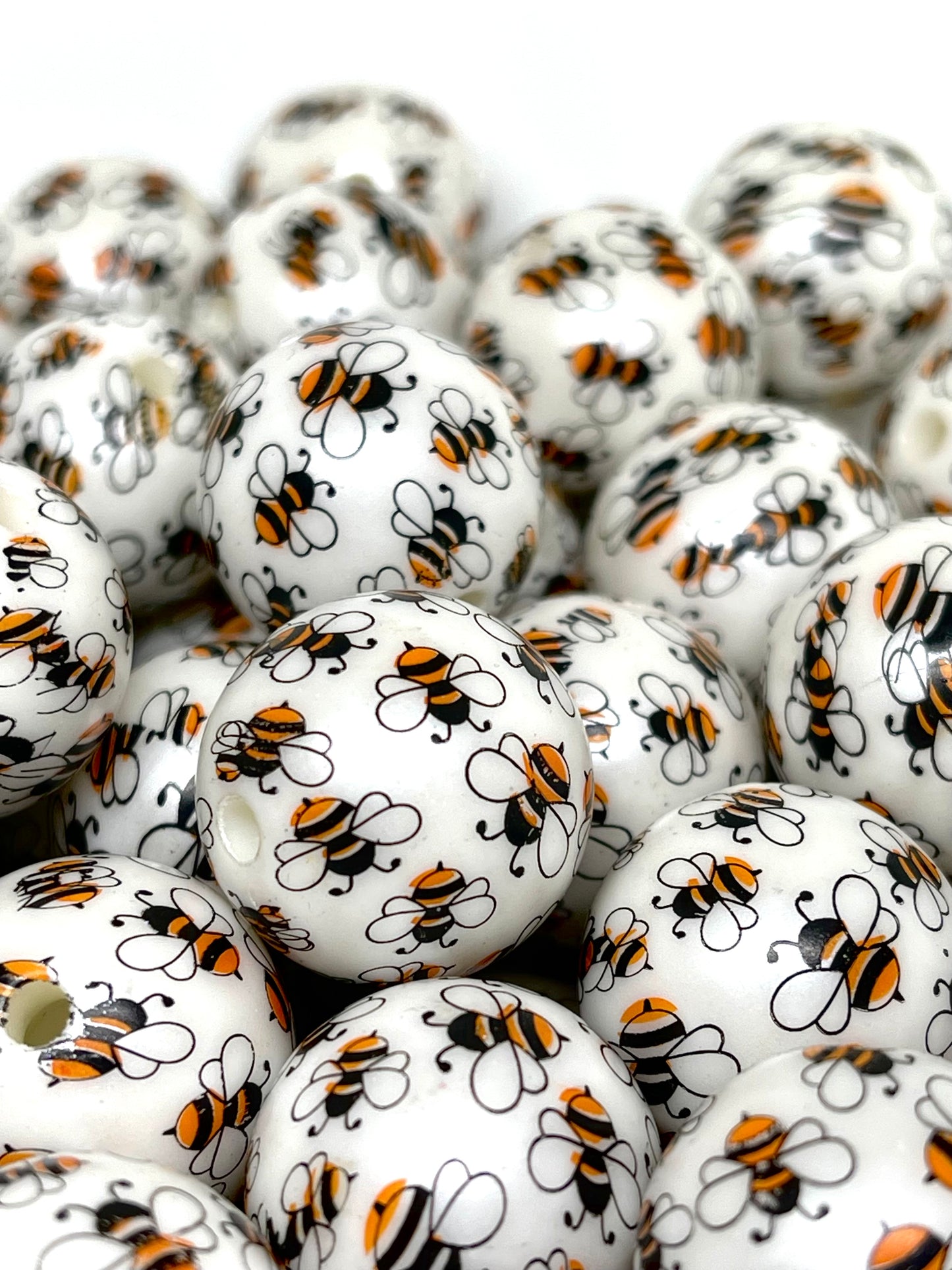 Busy Bees Acrylic Beads