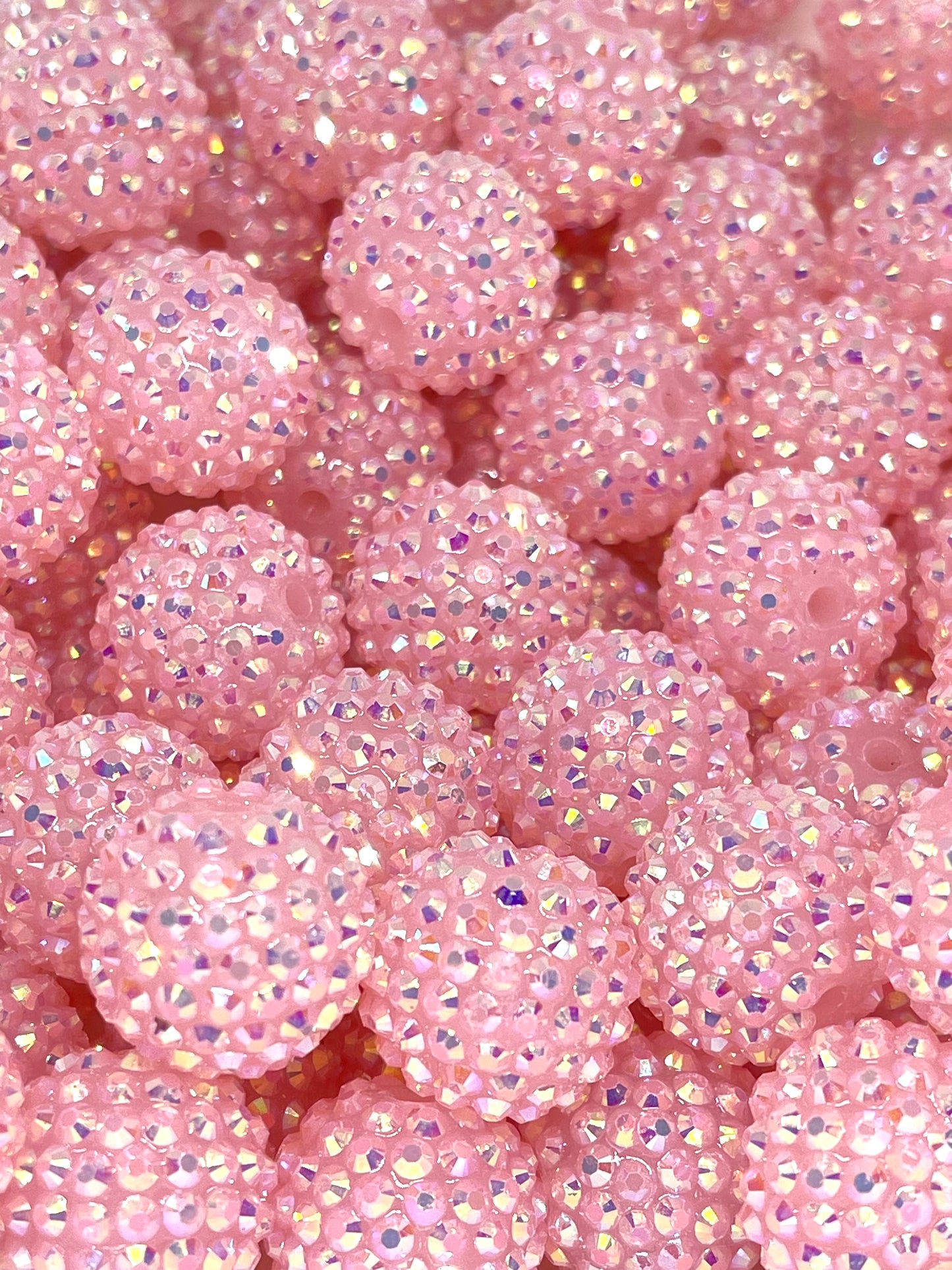 So Fetch! Rhinestone Beads 20mm | Colorful Bead | Rhinestone Bead |Pink Beads